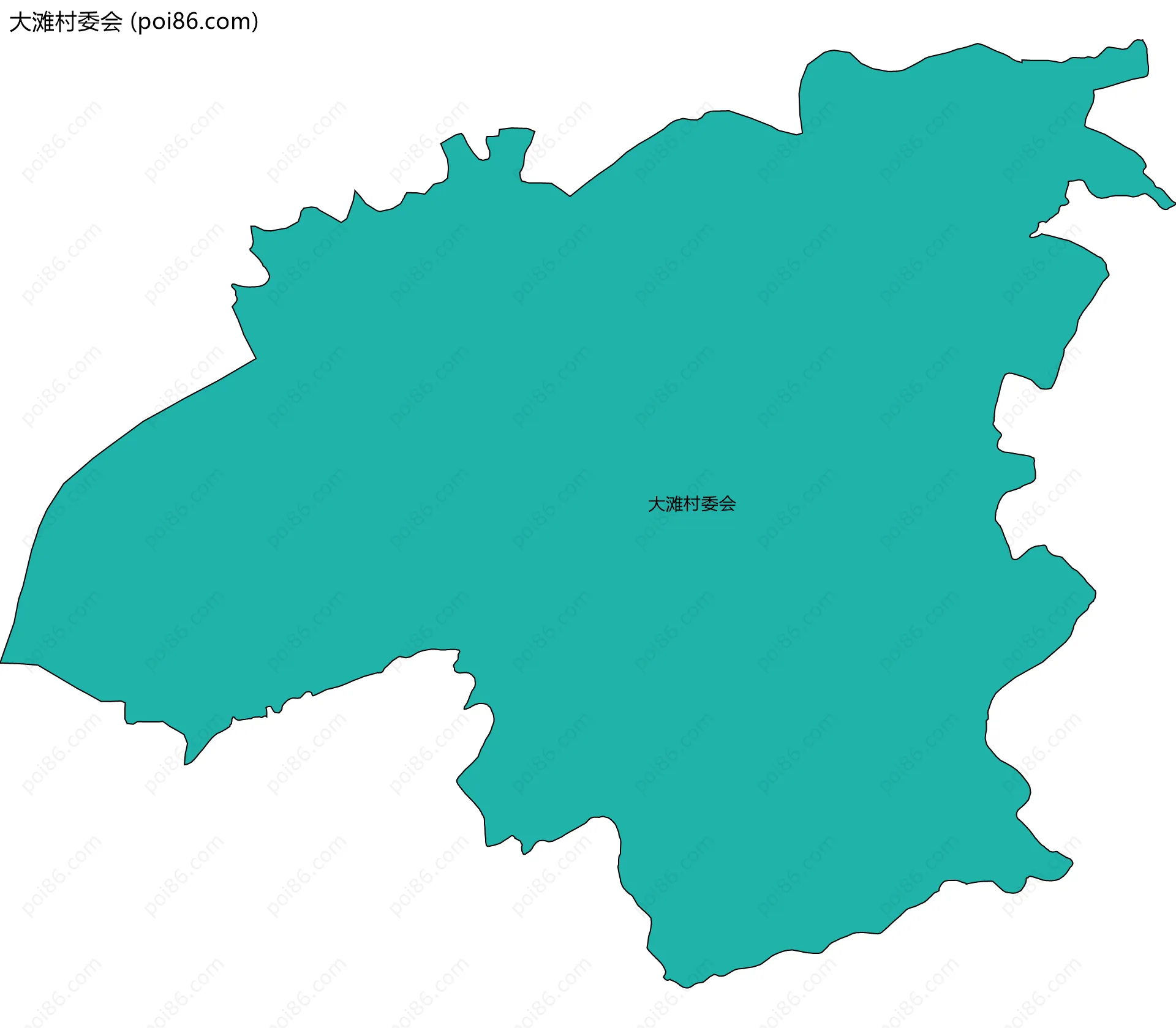 大滩村委会边界地图