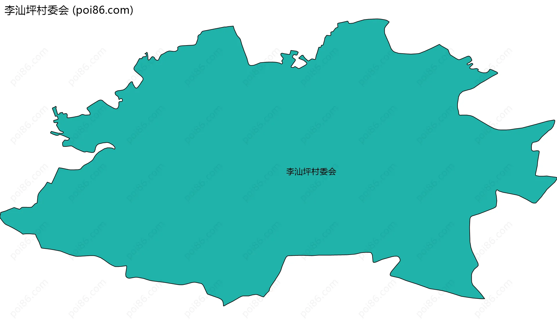 李汕坪村委会边界地图