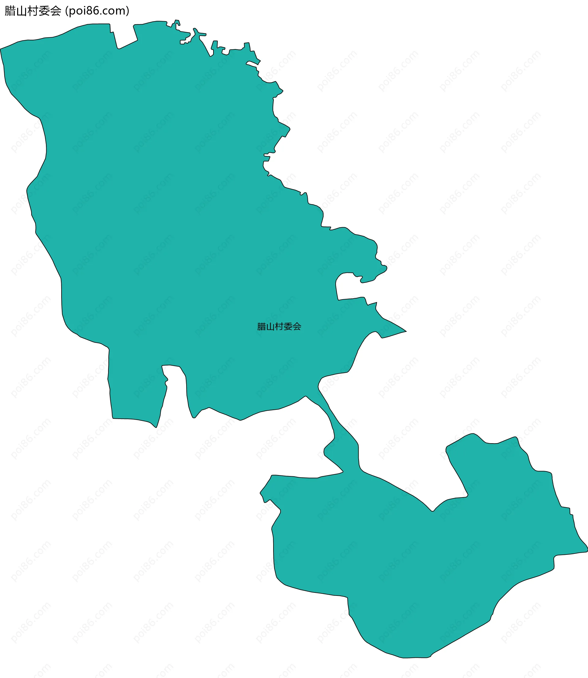 腊山村委会边界地图