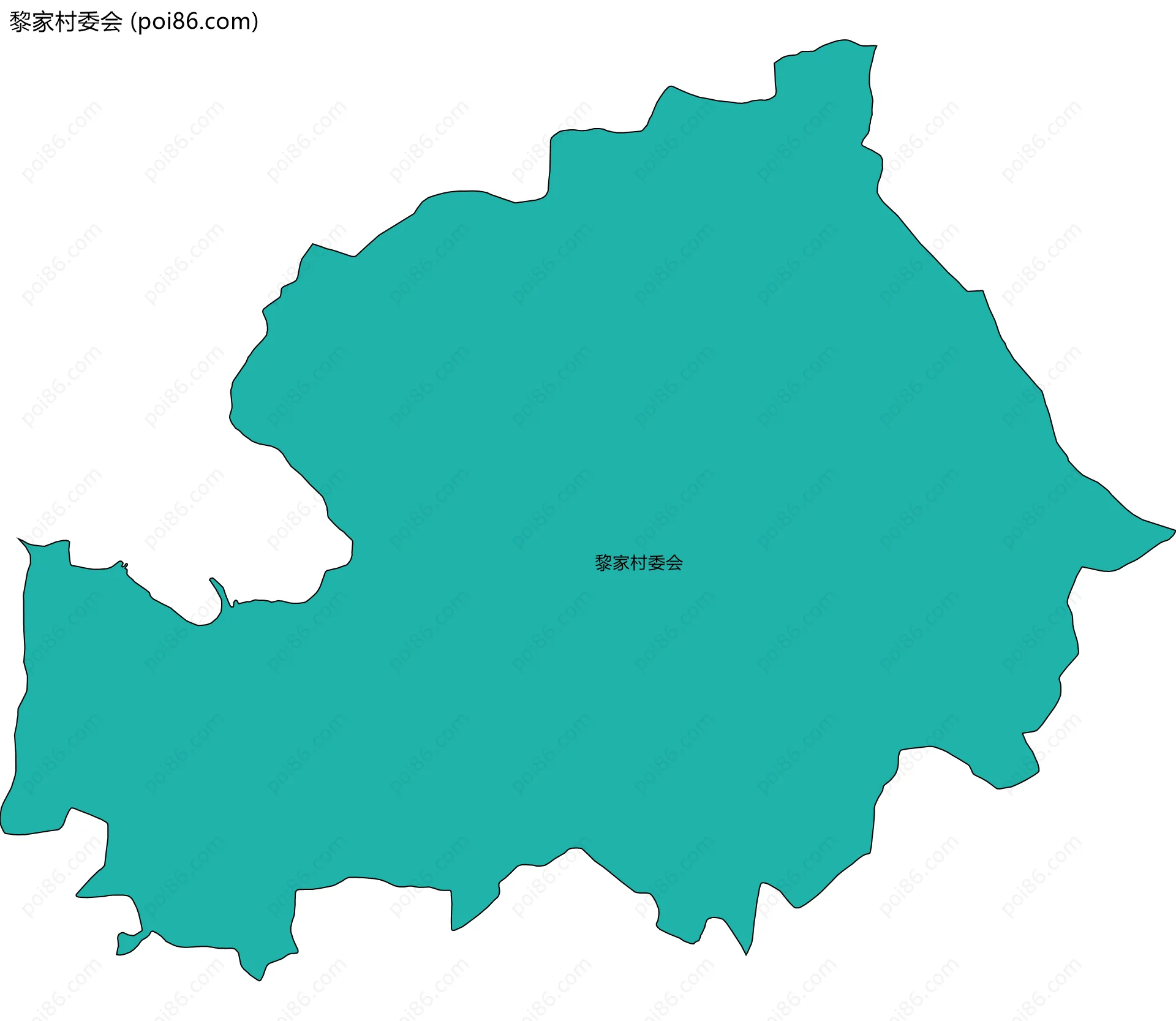 黎家村委会边界地图