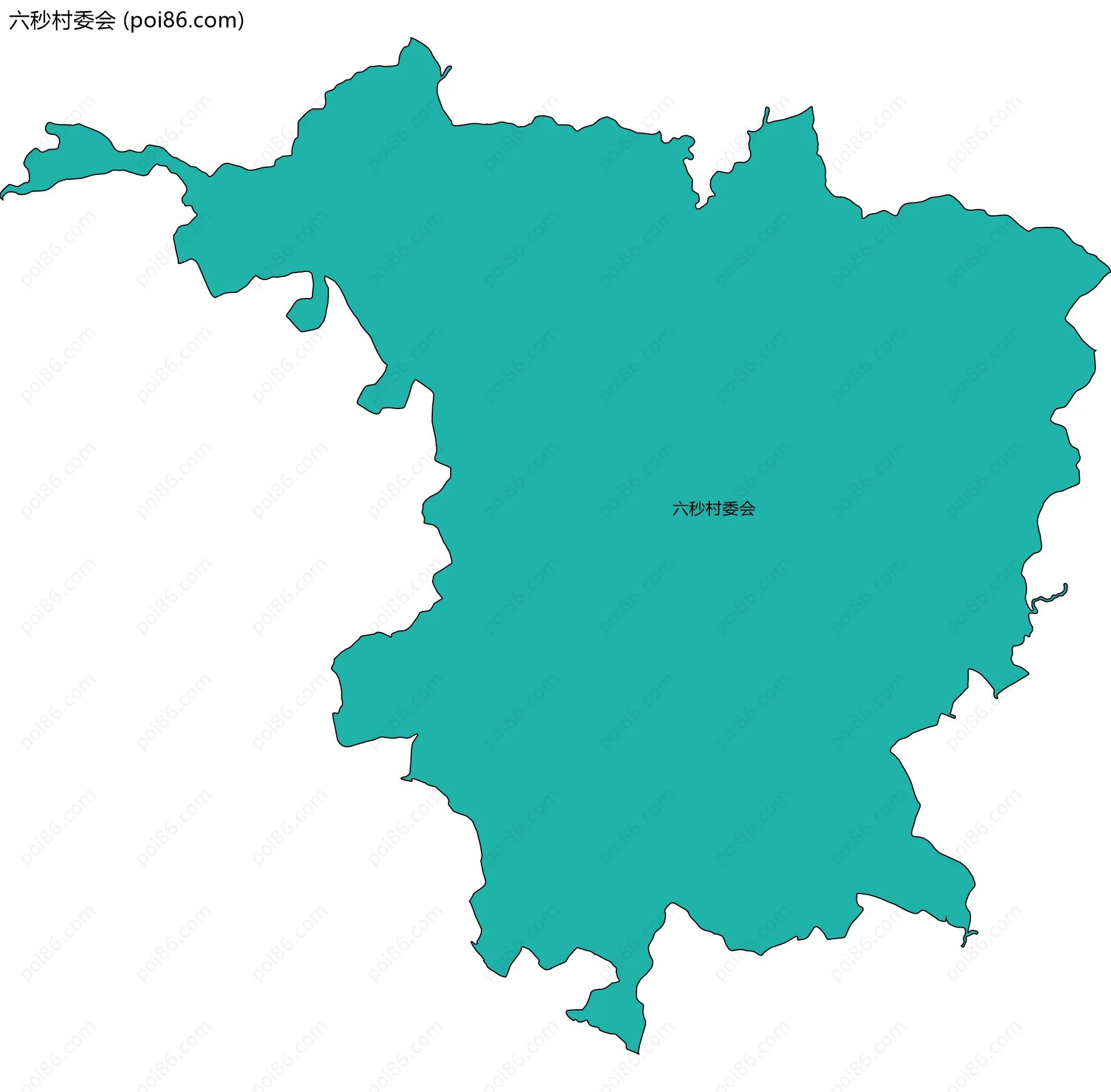 六秒村委会边界地图