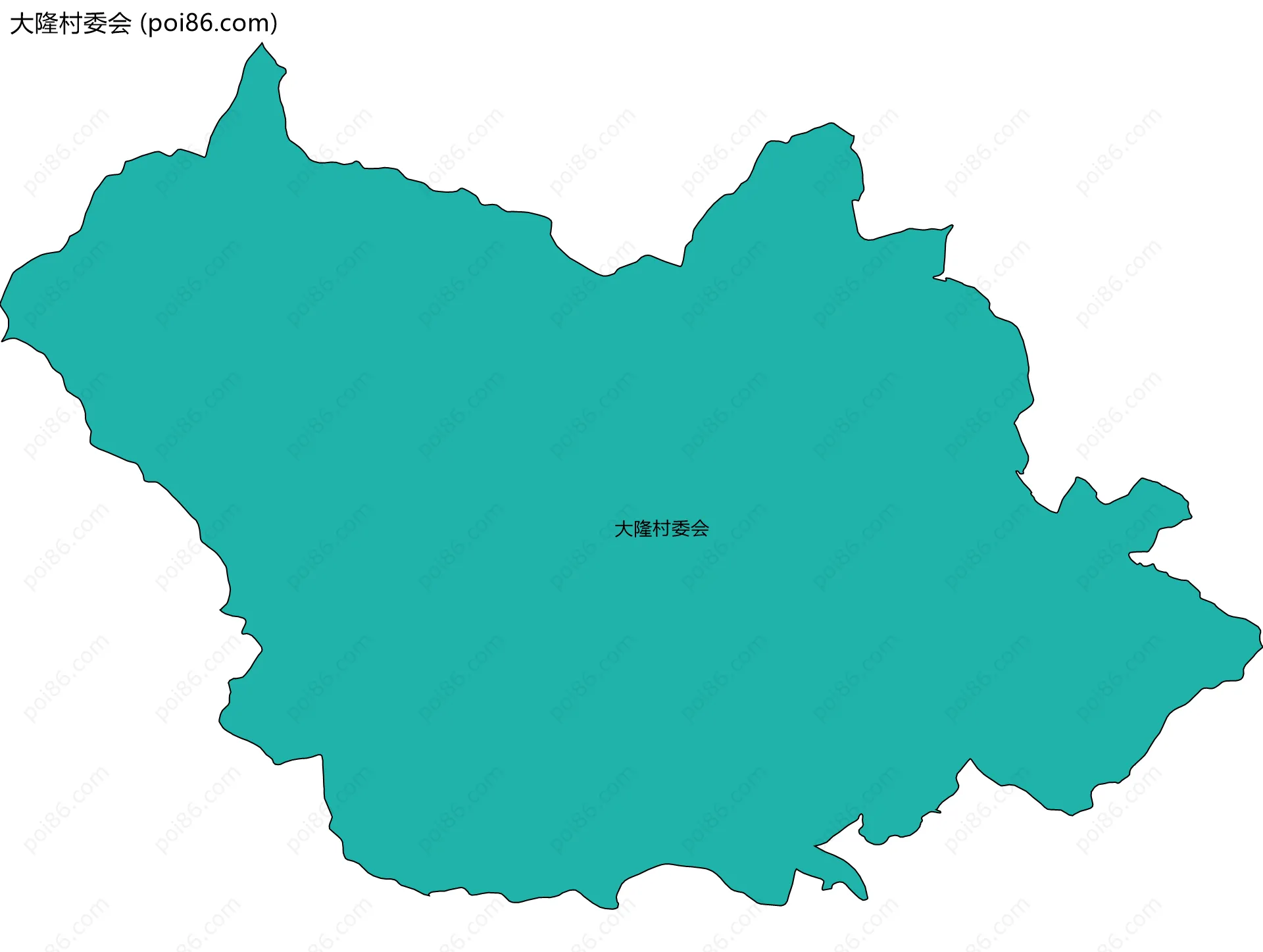 大隆村委会边界地图