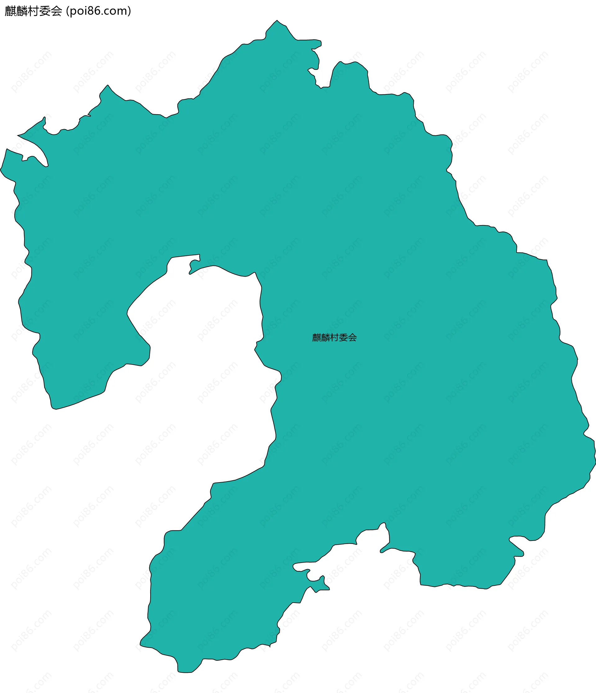 麒麟村委会边界地图