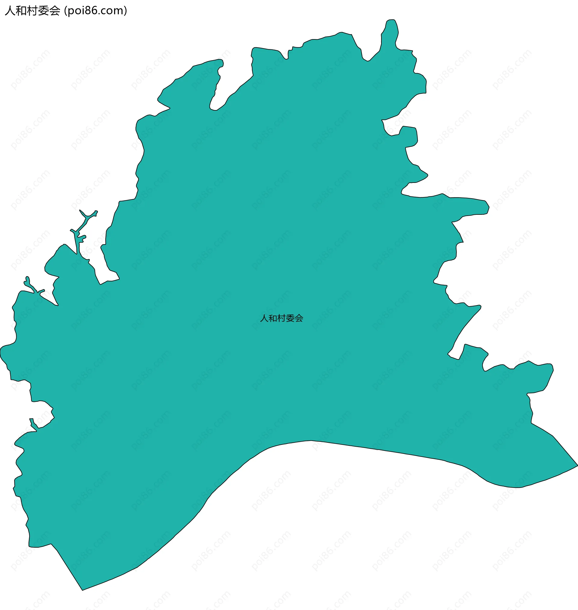 人和村委会边界地图