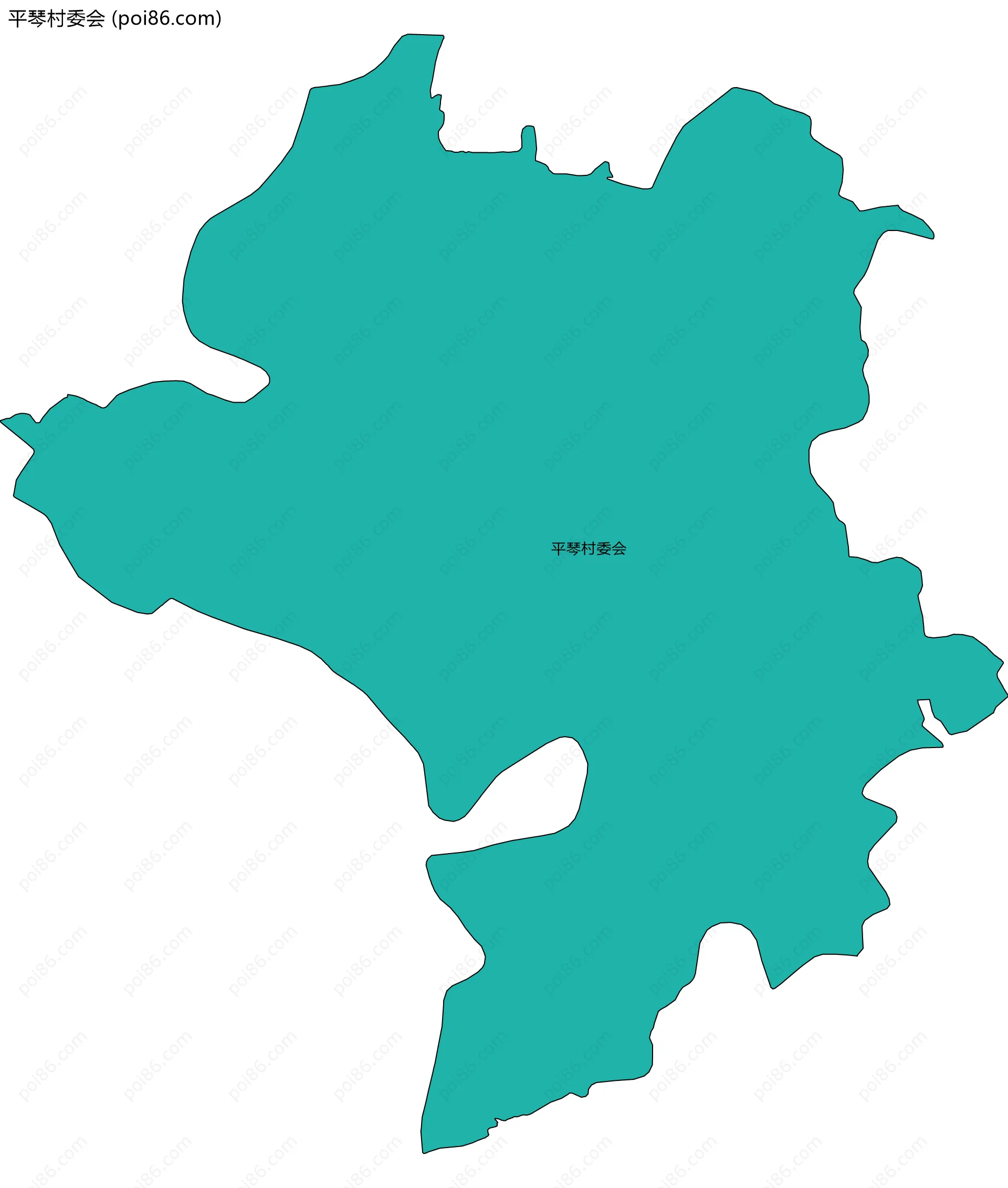 平琴村委会边界地图