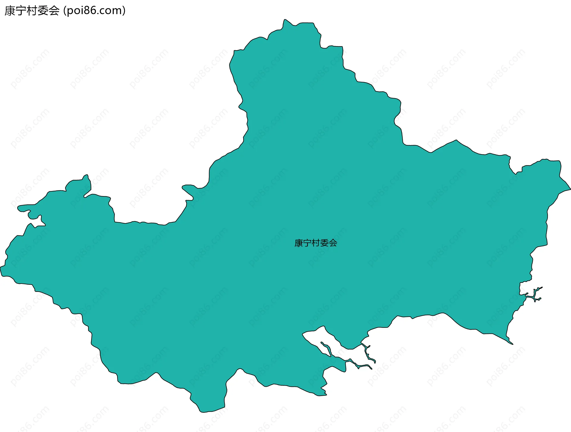 康宁村委会边界地图