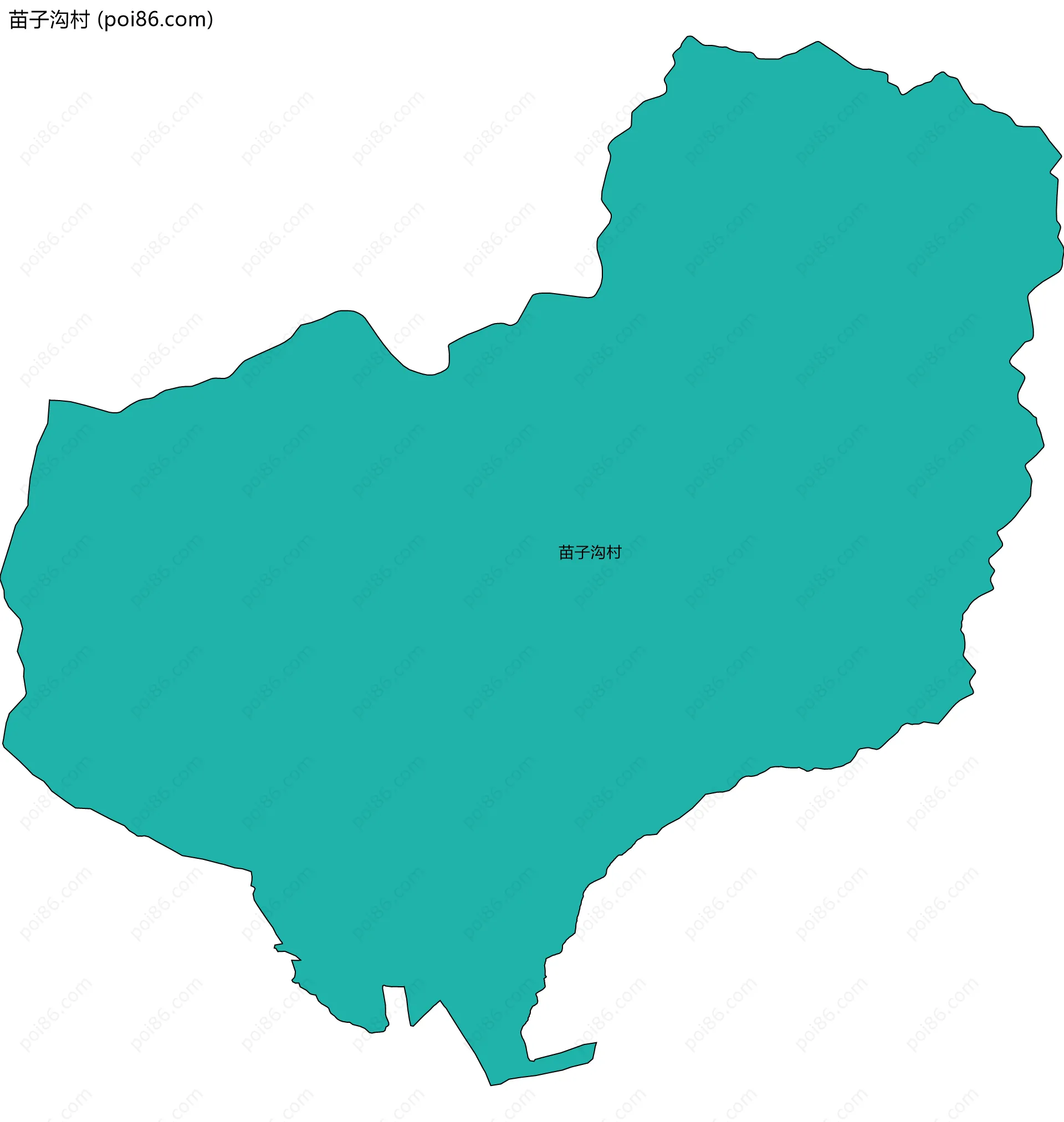苗子沟村边界地图