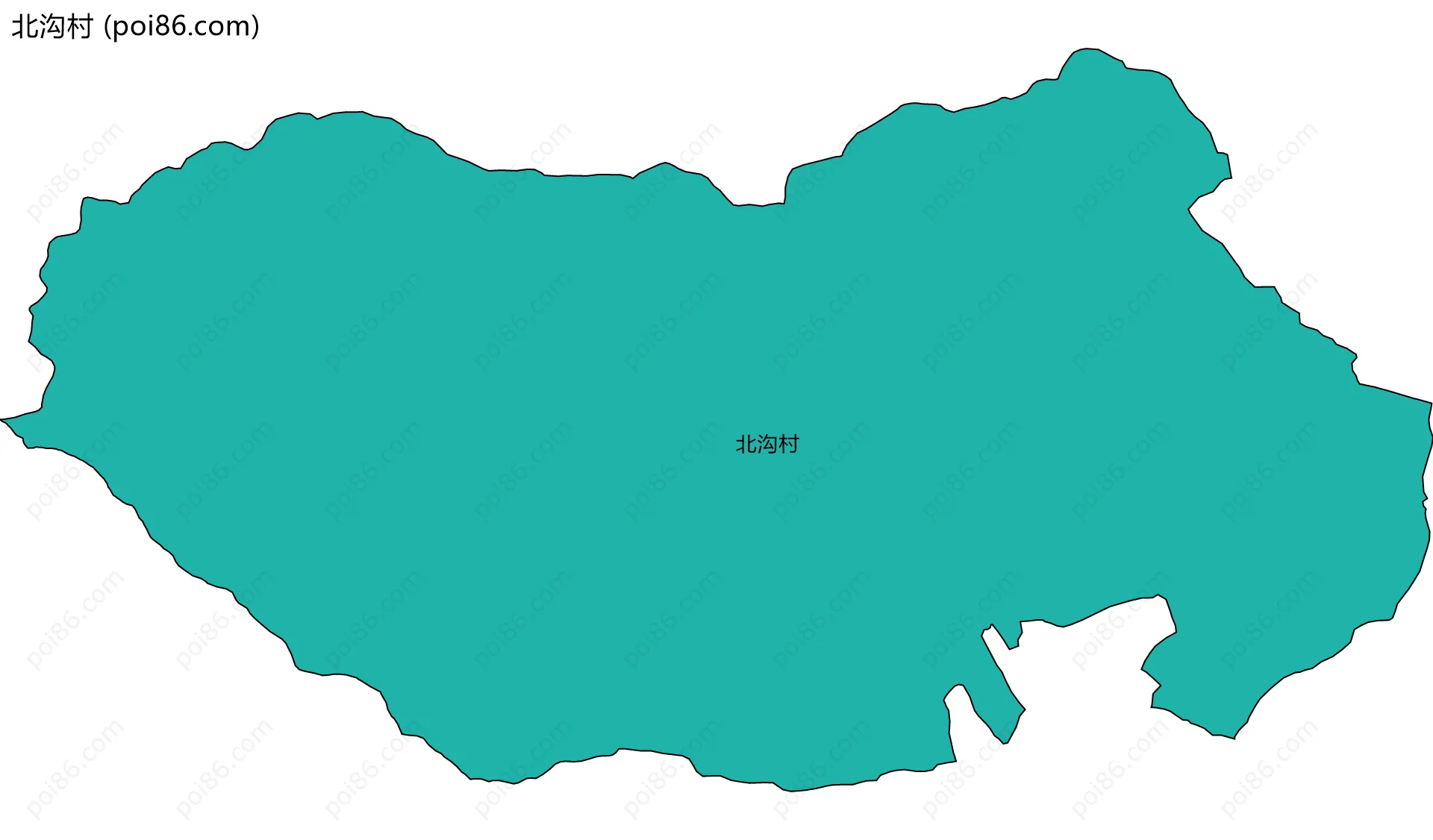 北沟村边界地图