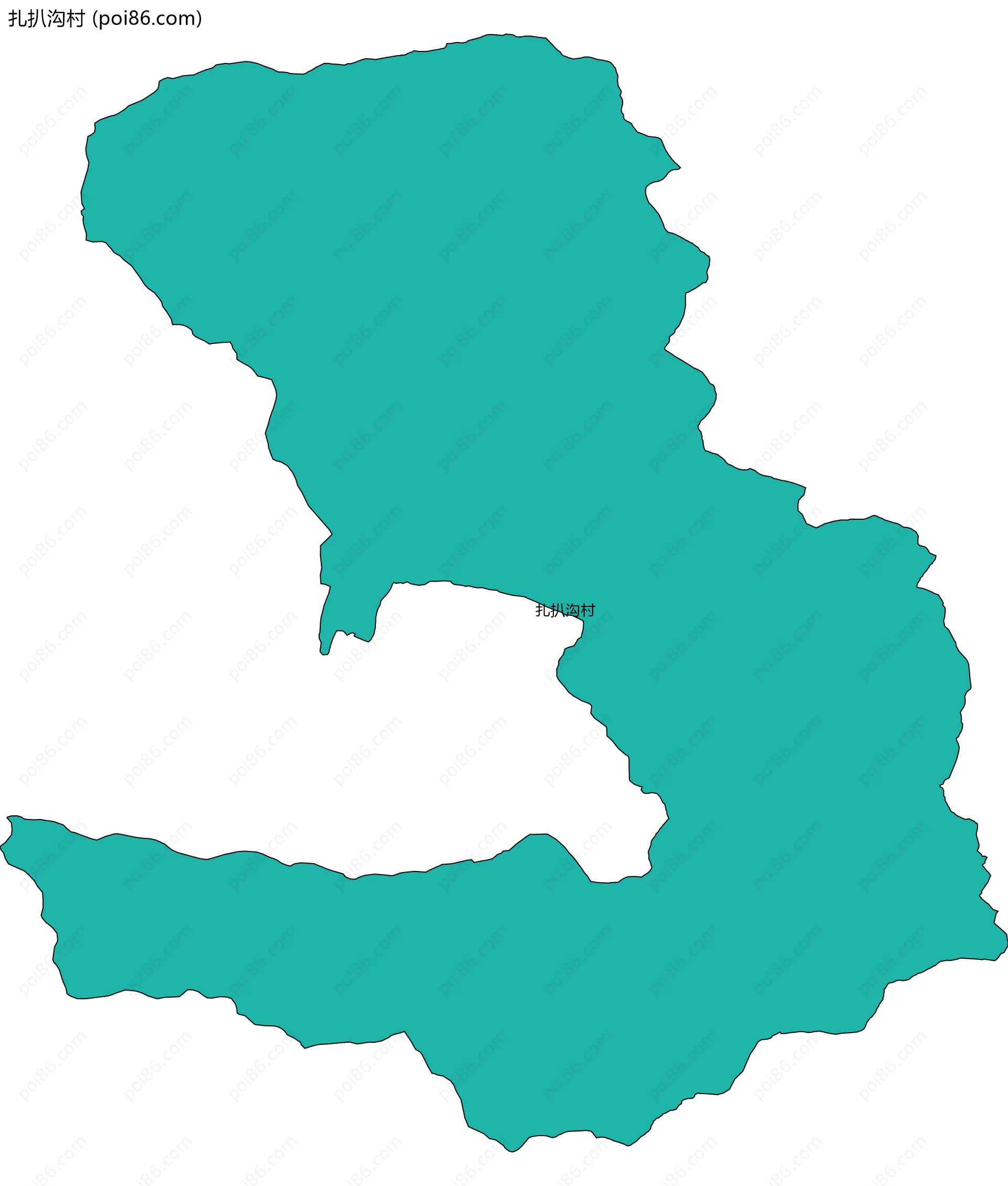 扎扒沟村边界地图