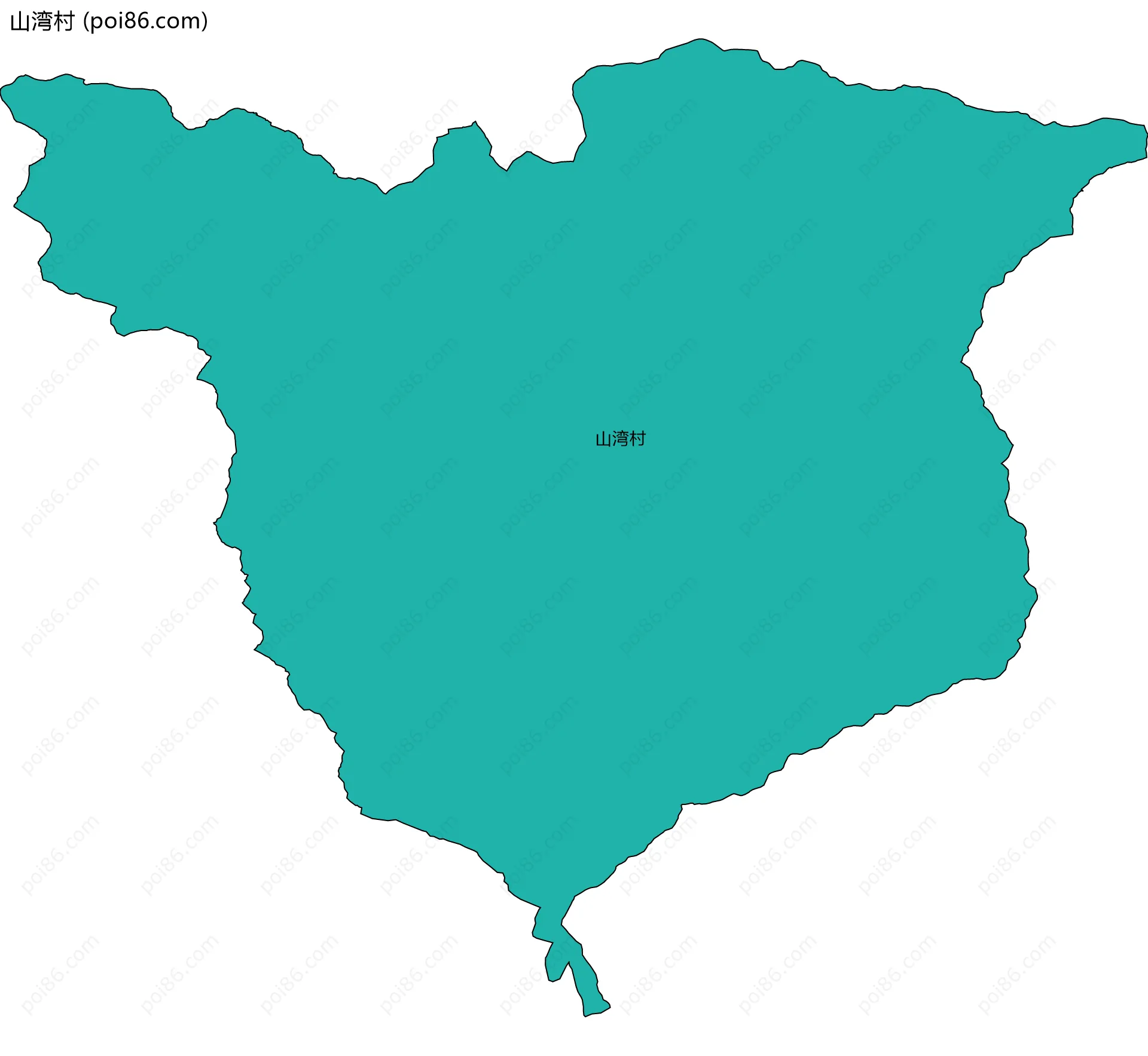 山湾村边界地图