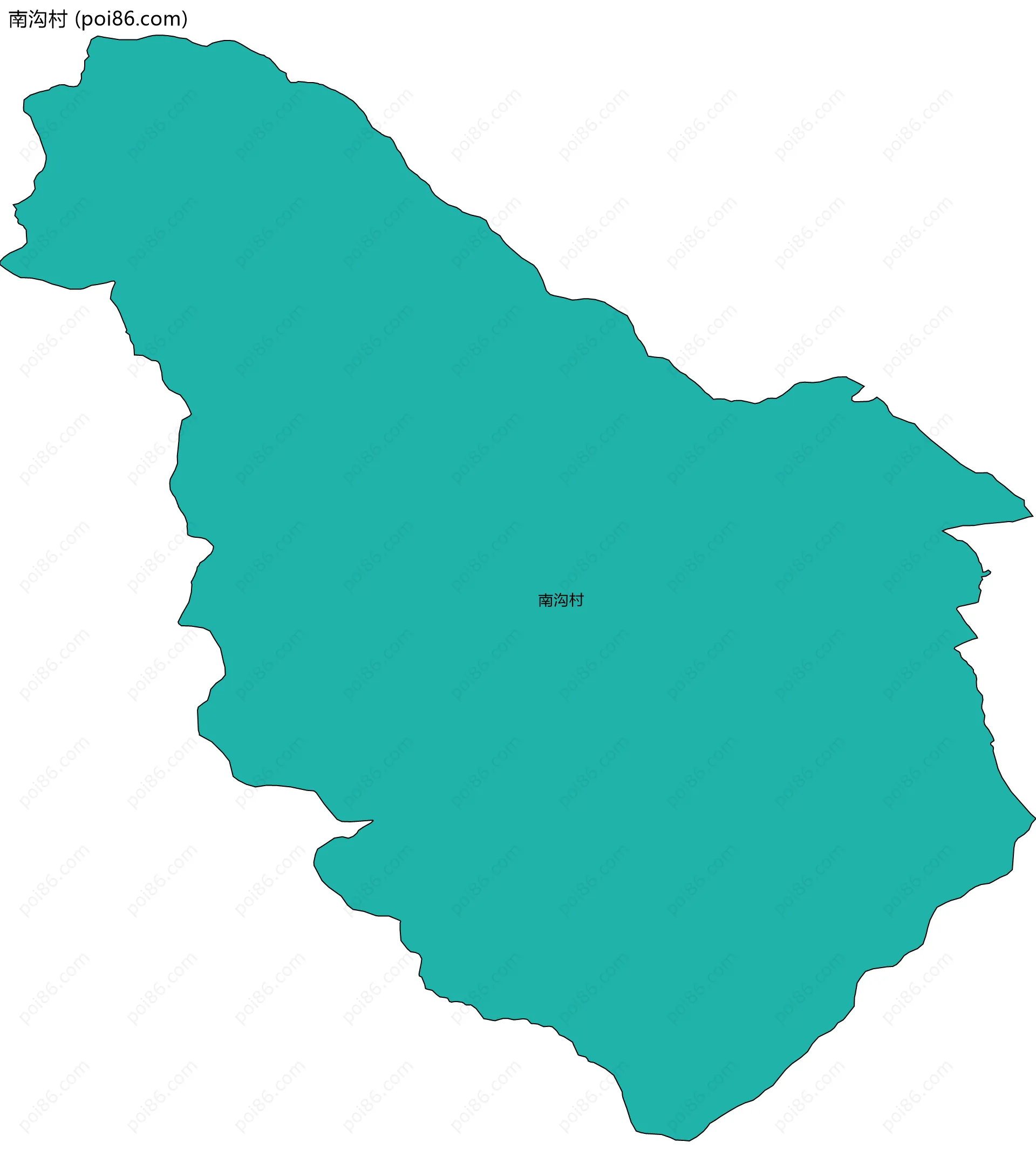 南沟村边界地图