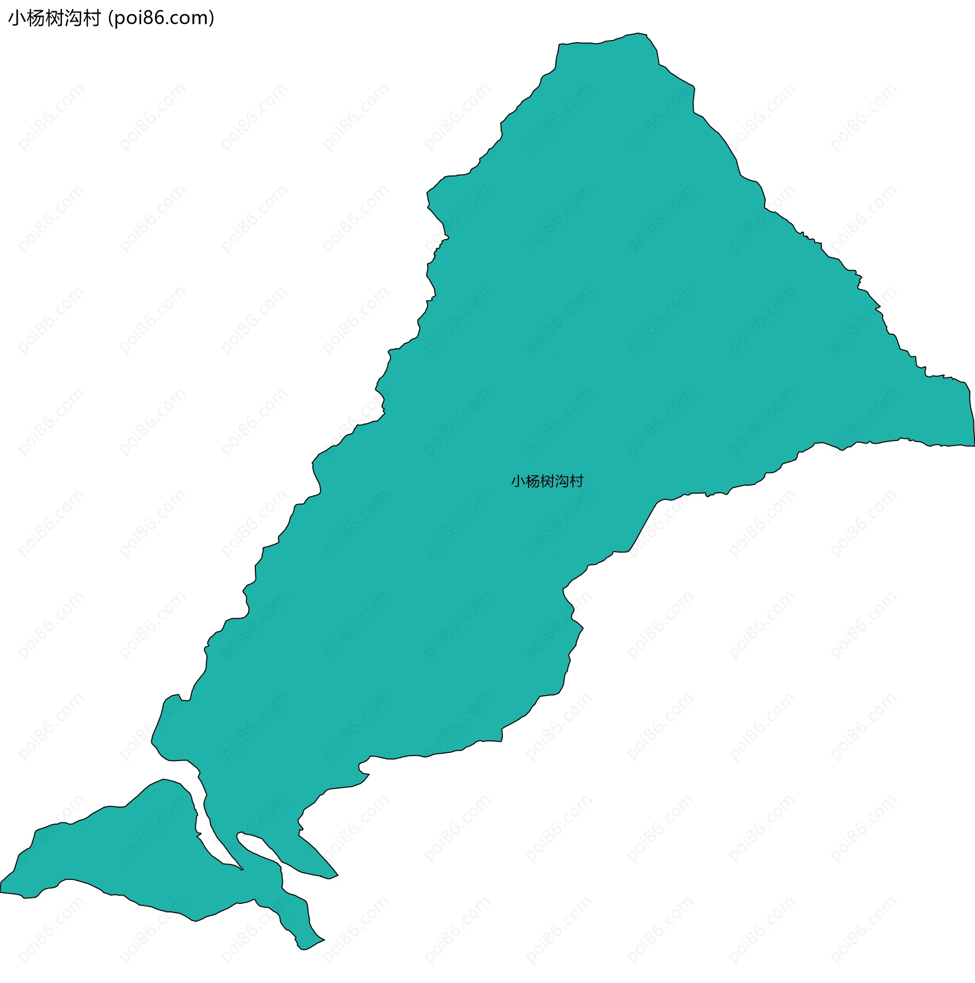 小杨树沟村边界地图