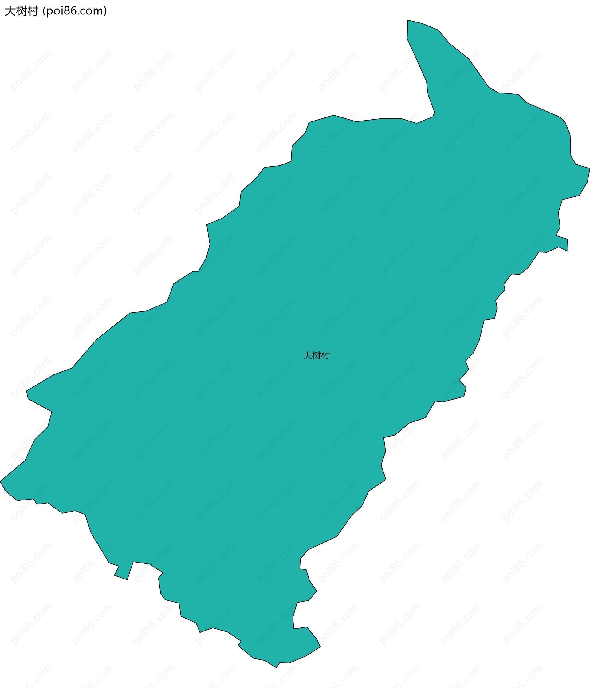大树村边界地图