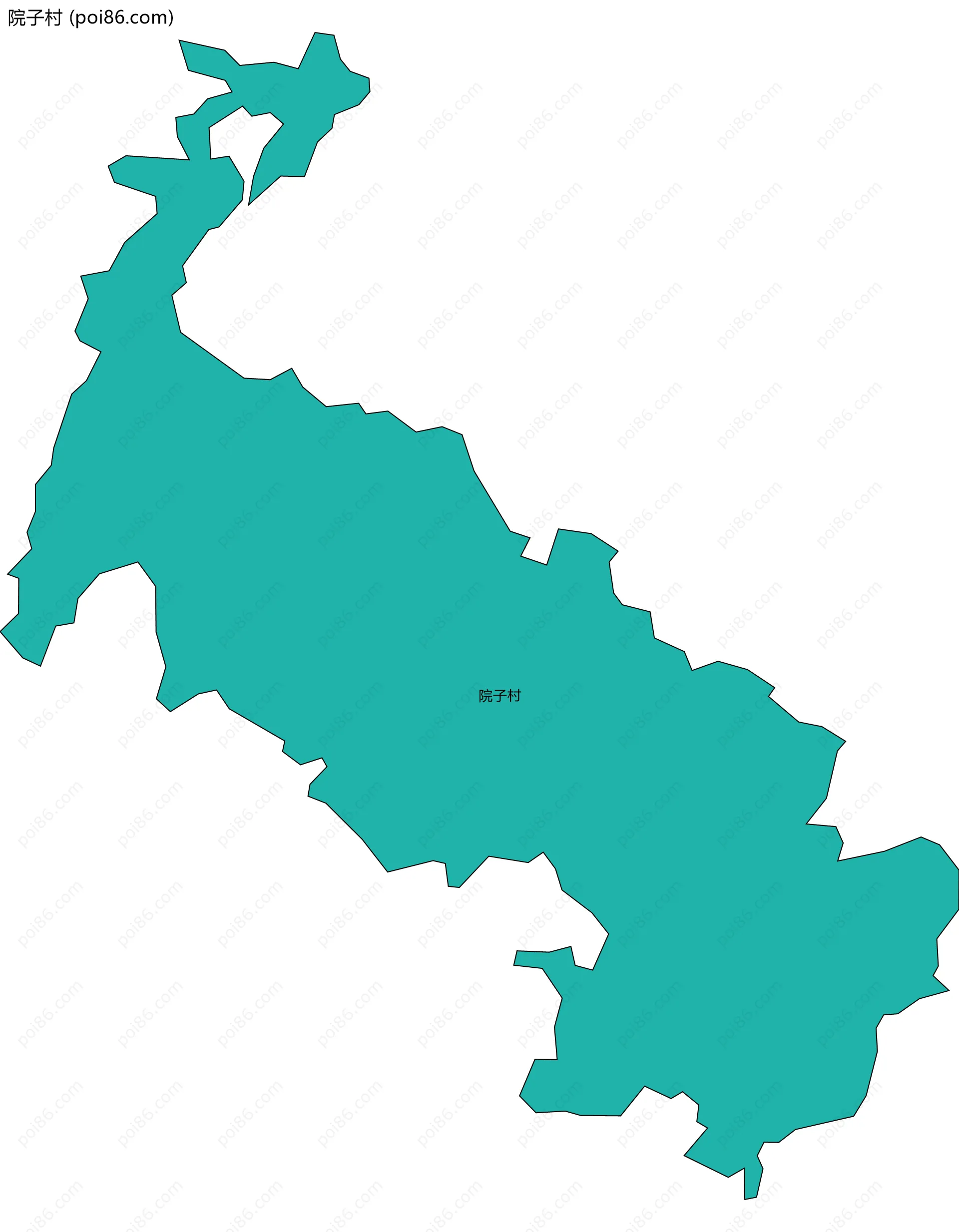 院子村边界地图
