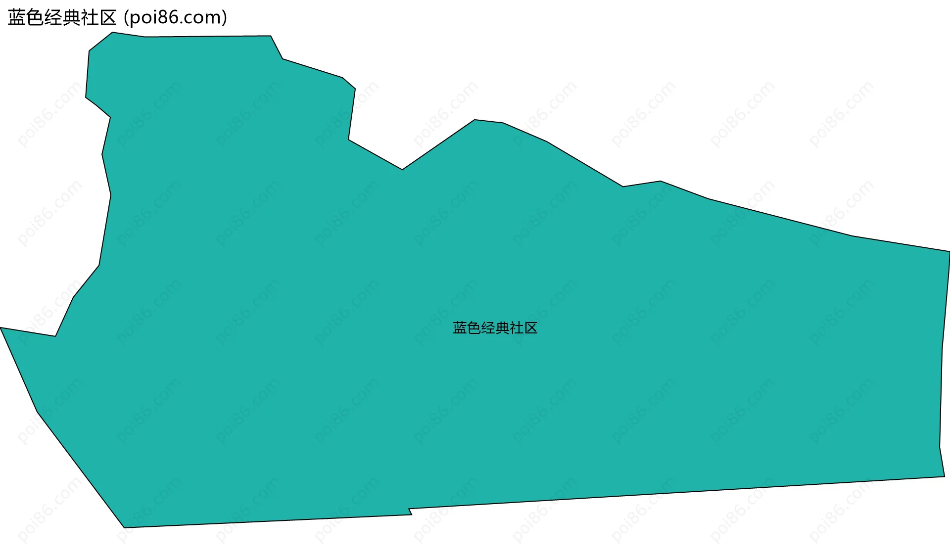 蓝色经典社区边界地图