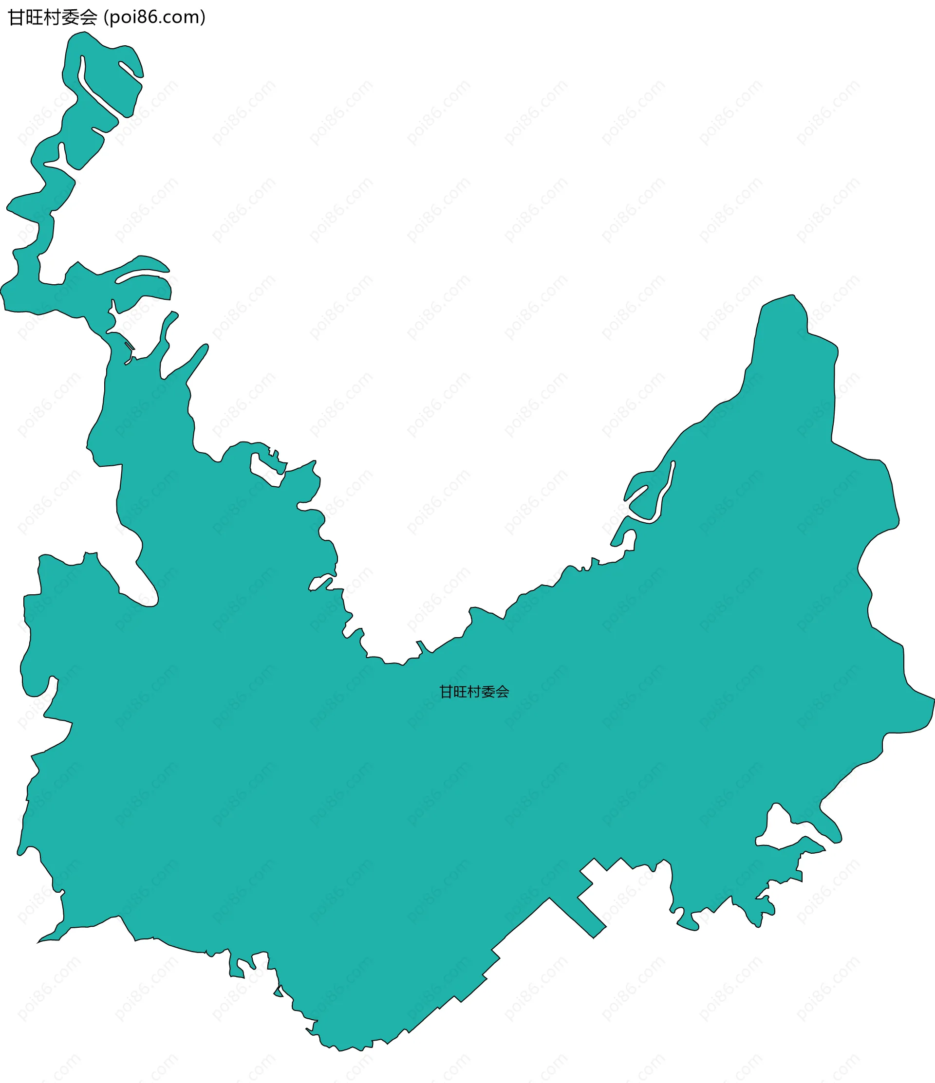 甘旺村委会边界地图