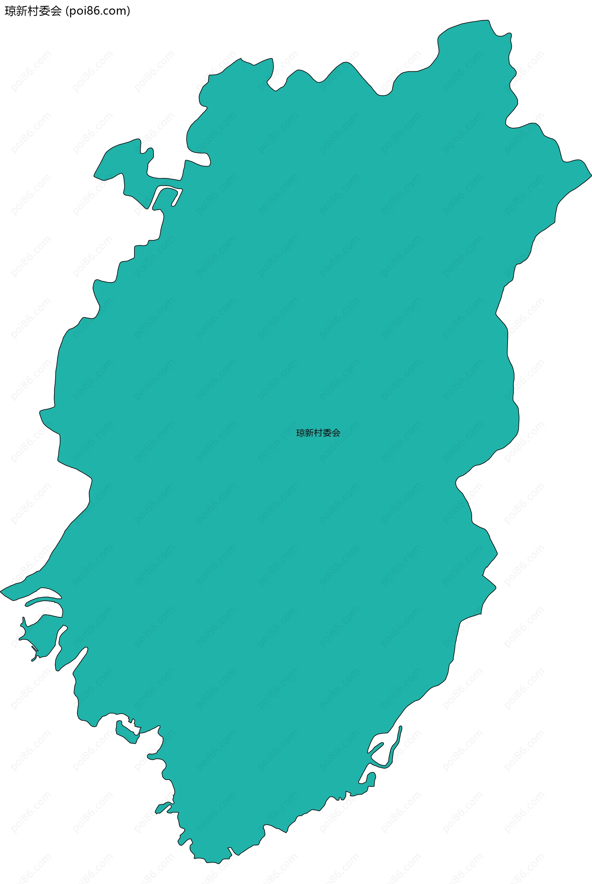 琼新村委会边界地图