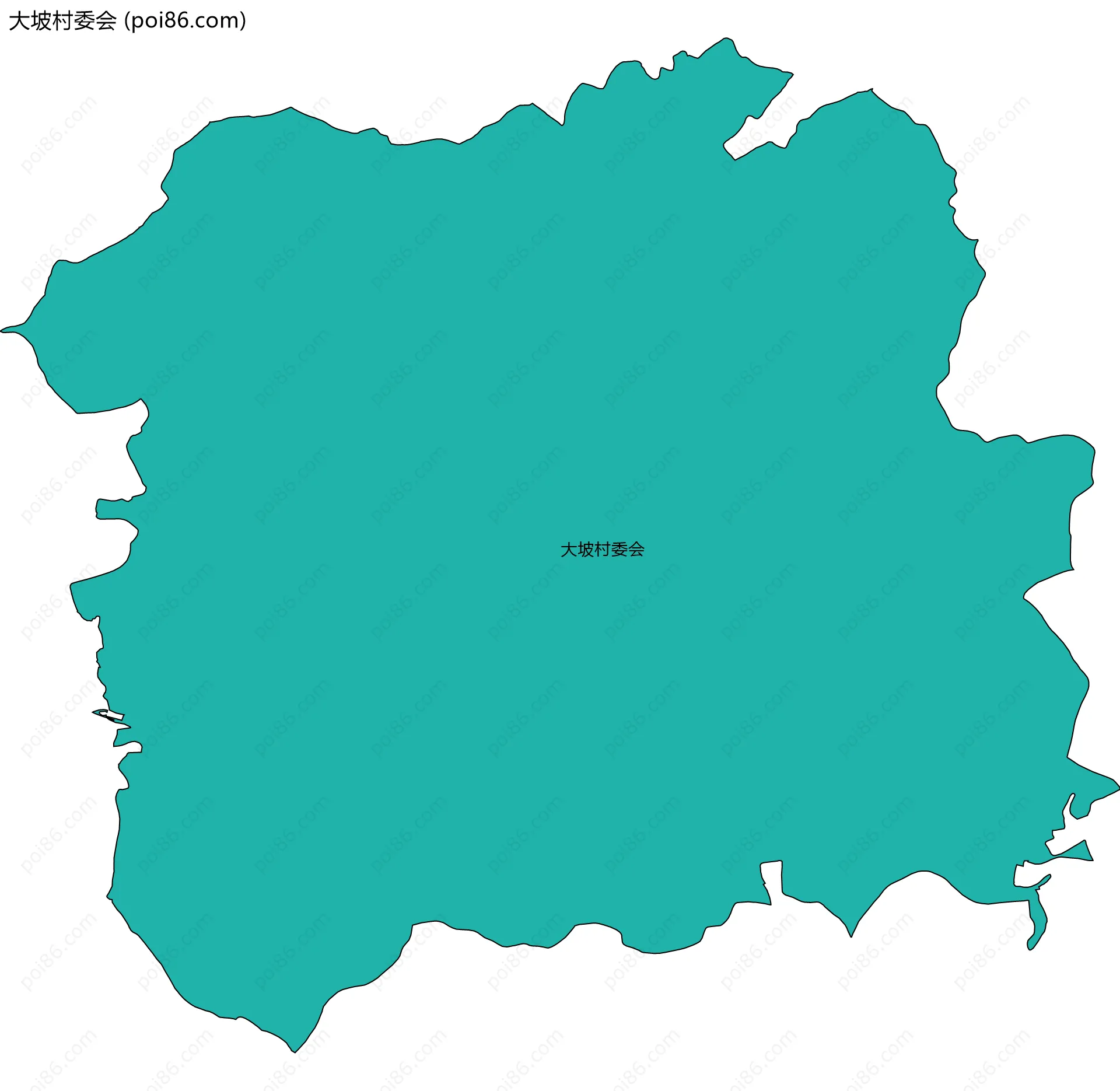 大坡村委会边界地图