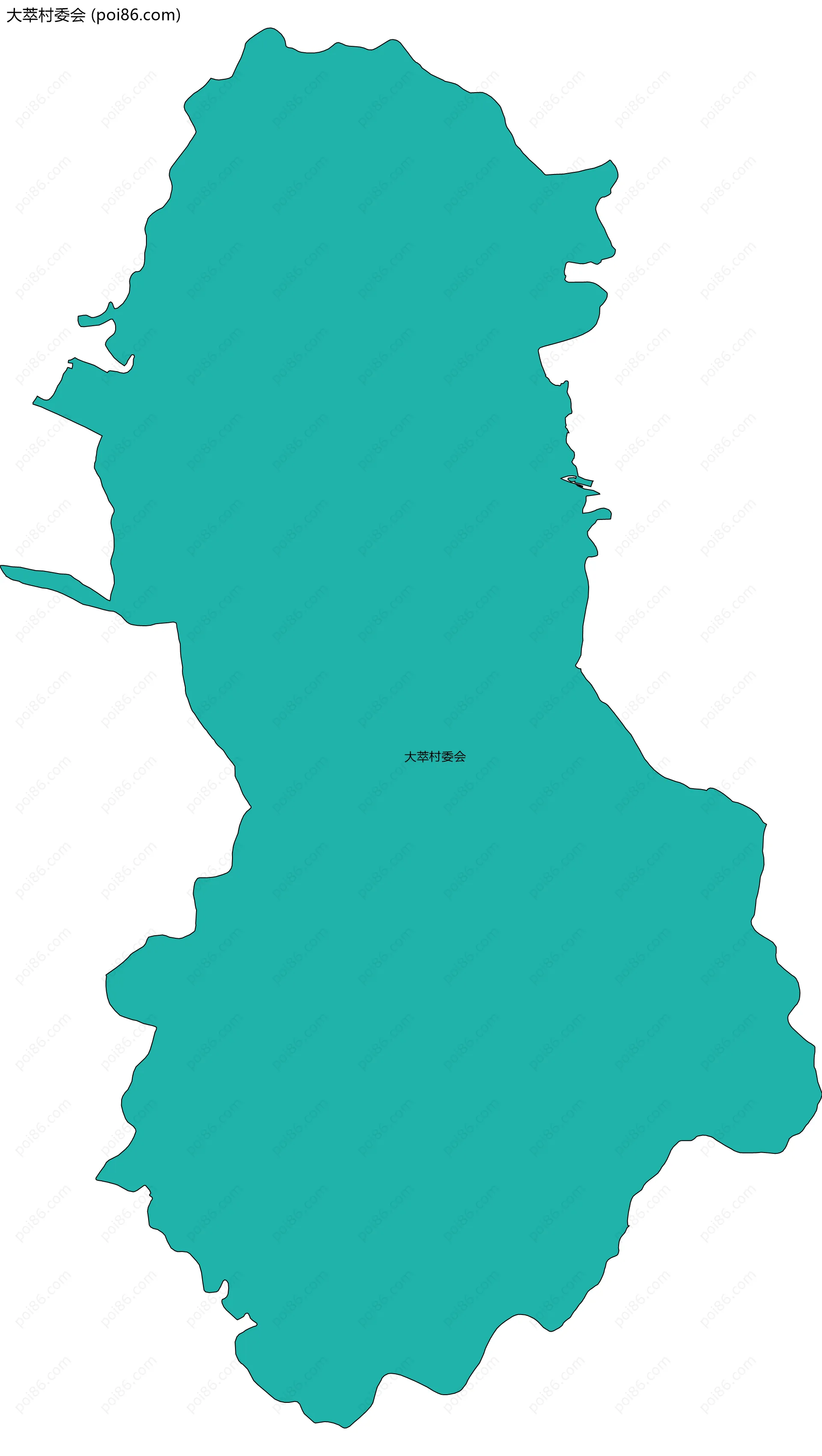 大萃村委会边界地图