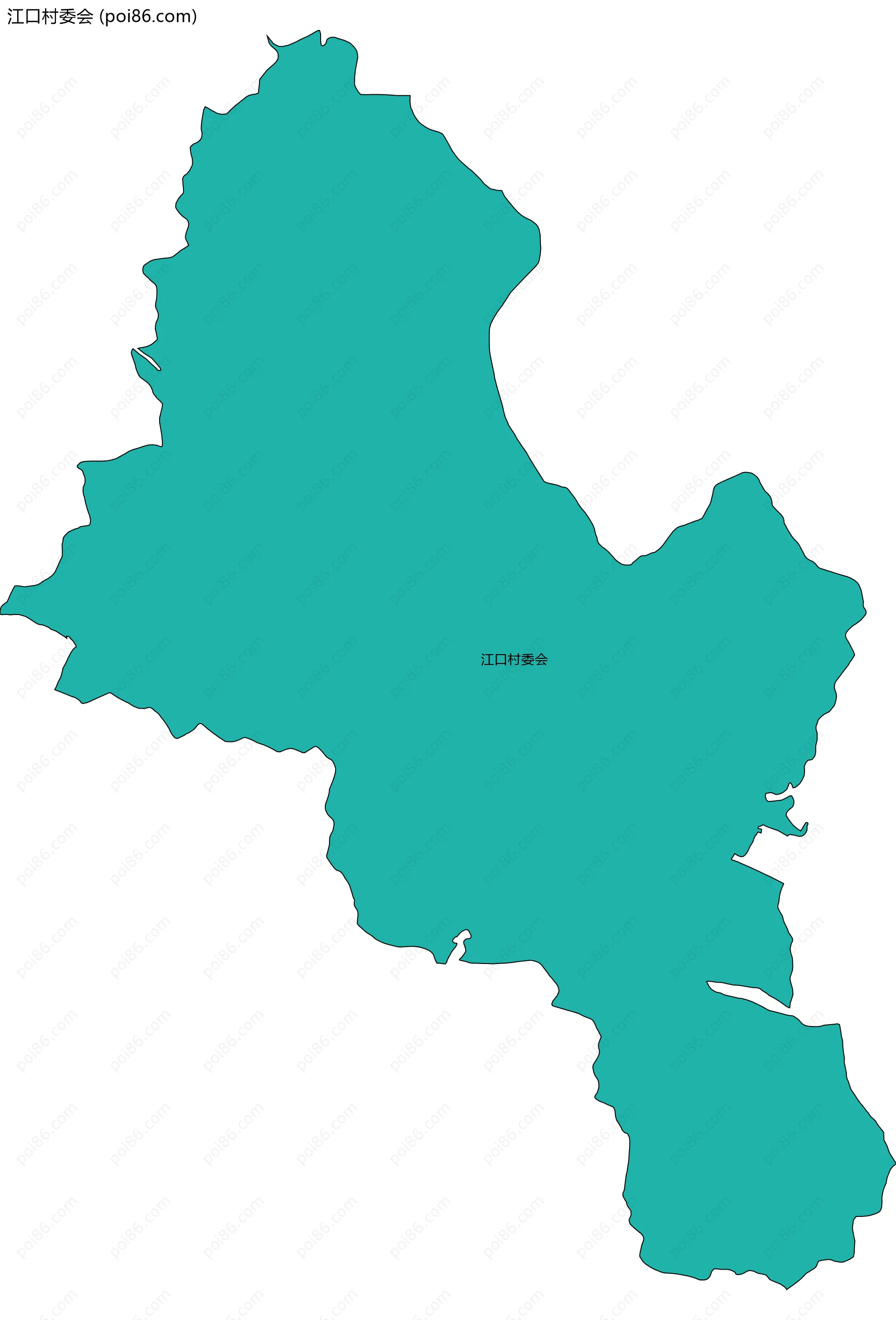 江口村委会边界地图