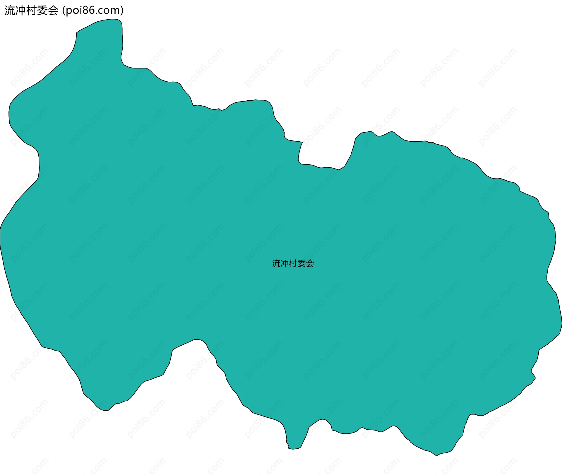 流冲村委会边界地图