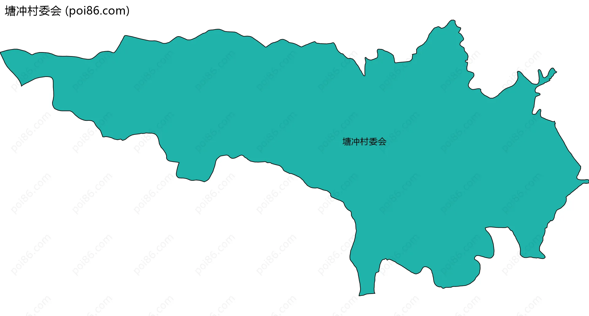 塘冲村委会边界地图