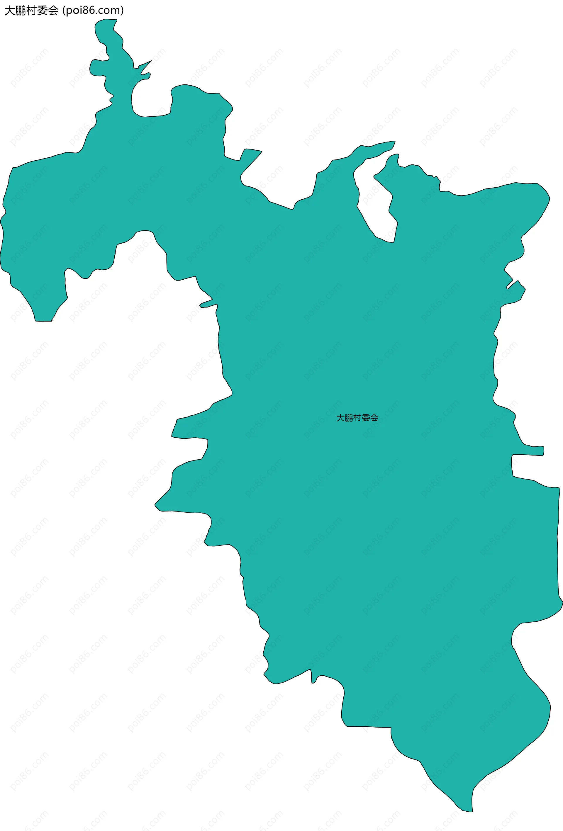 大鹏村委会边界地图