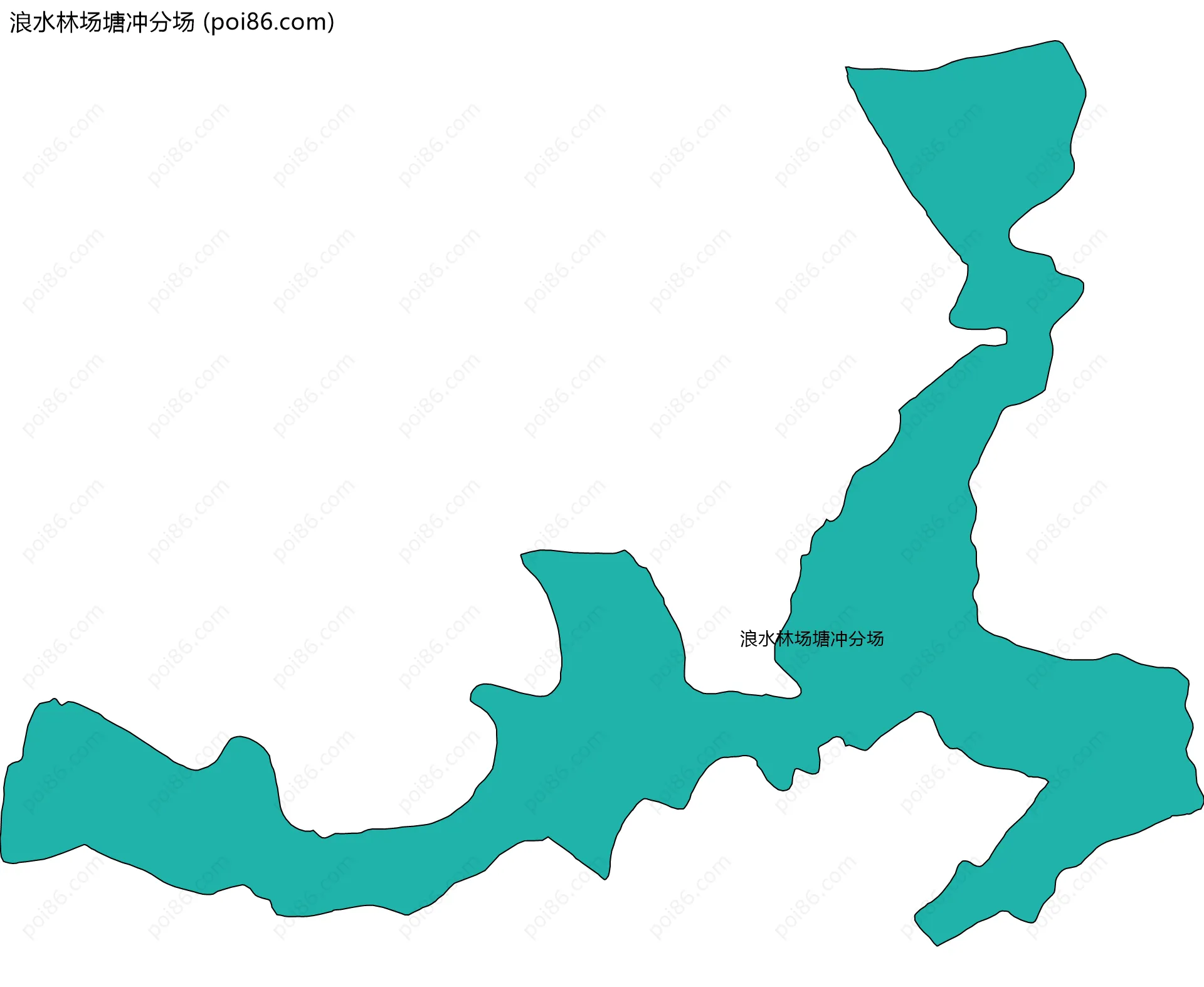 浪水林场塘冲分场边界地图