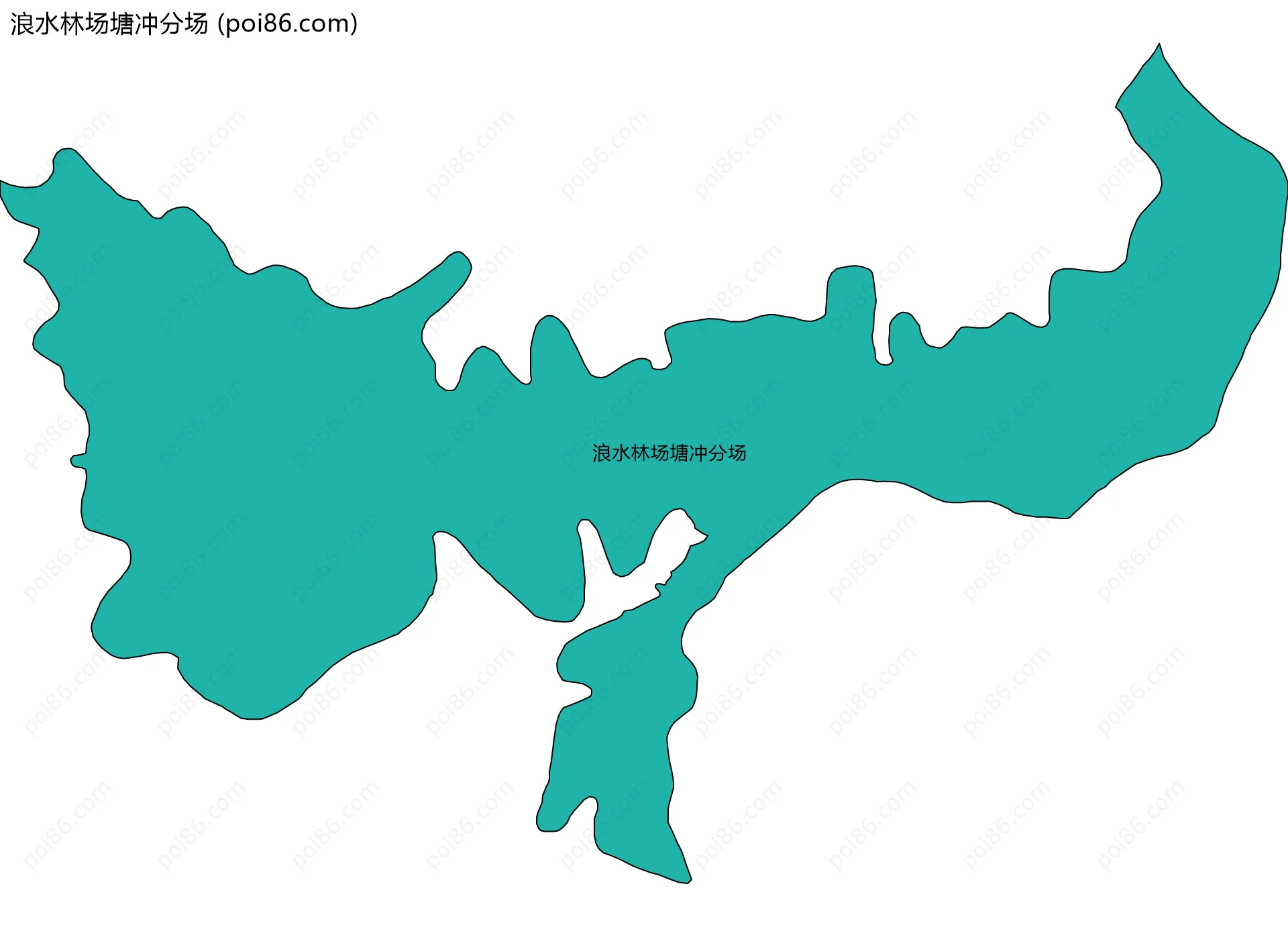 浪水林场塘冲分场边界地图