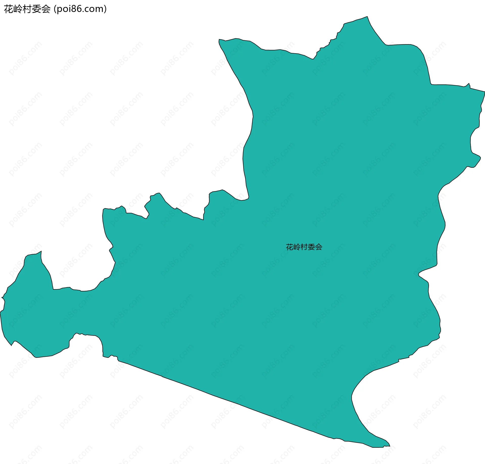花岭村委会边界地图