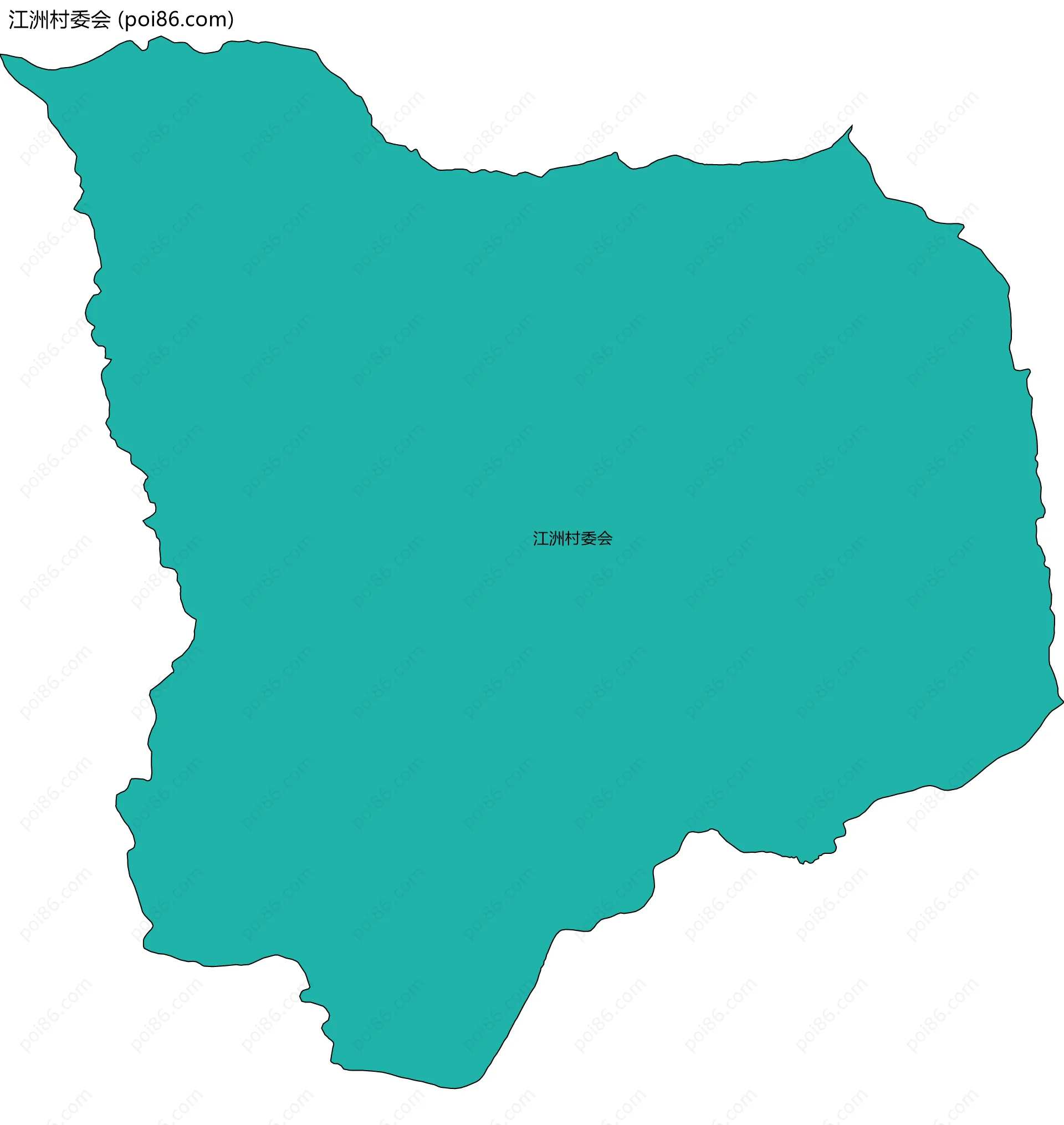 江洲村委会边界地图