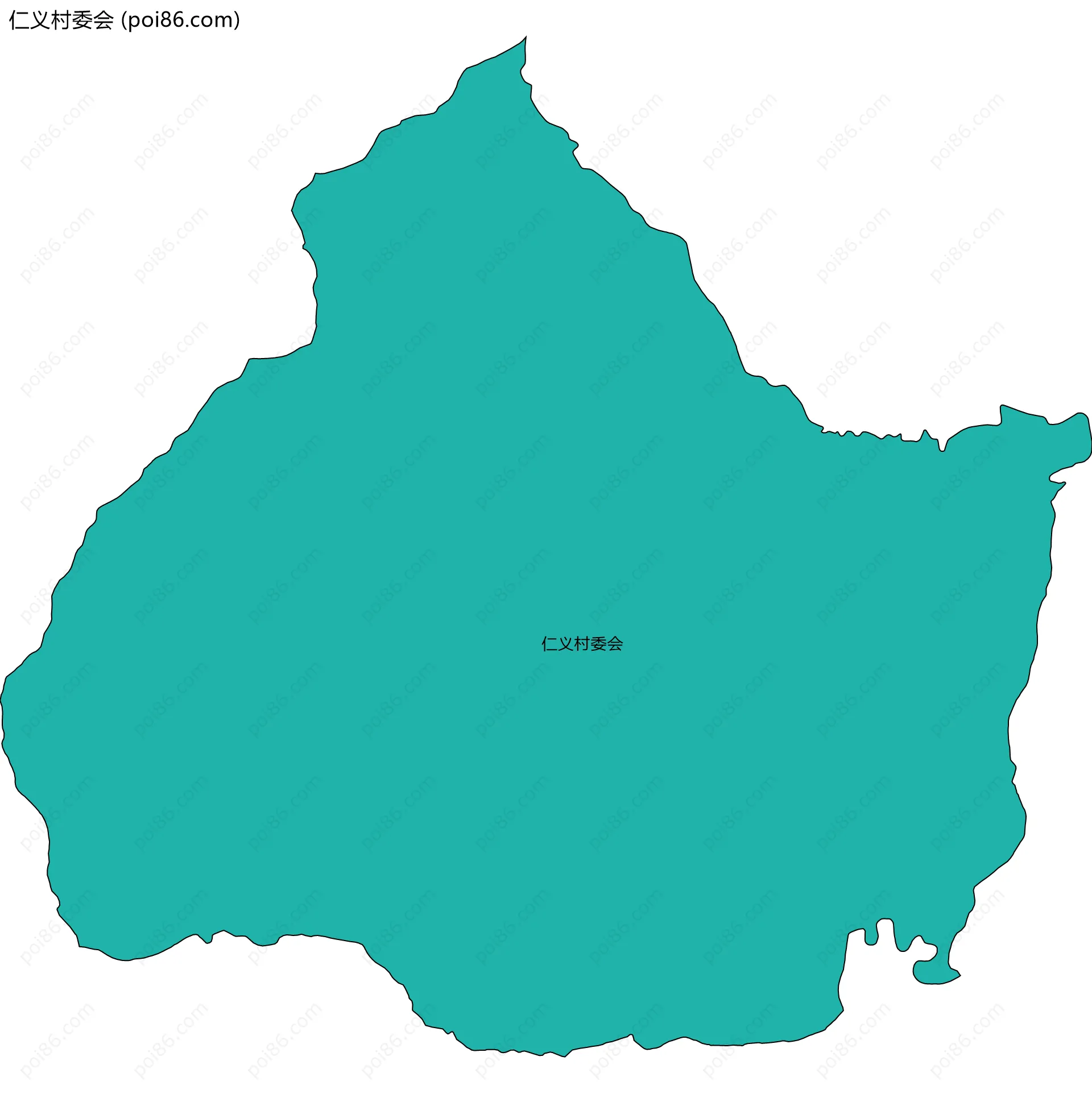 仁义村委会边界地图