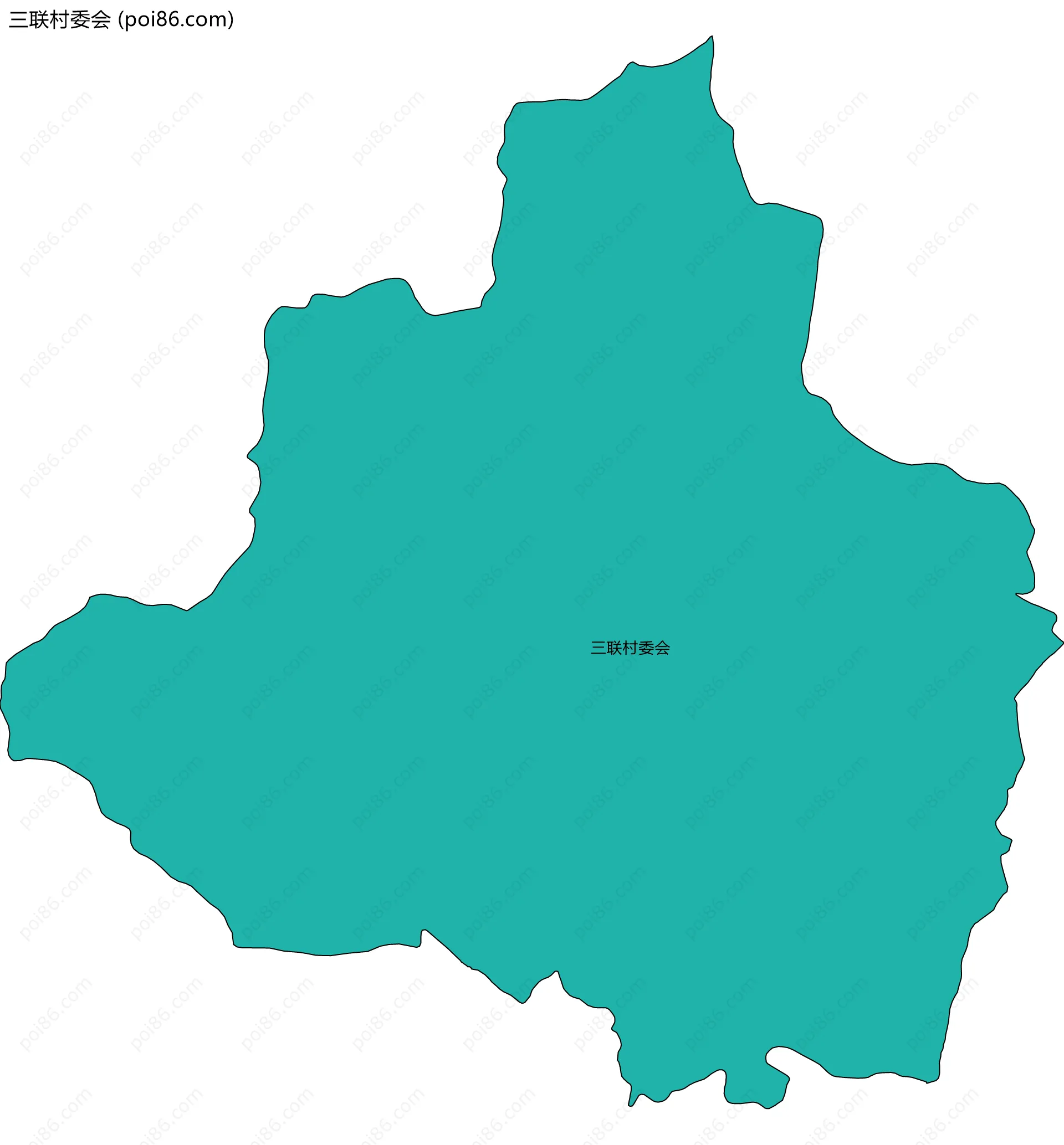 三联村委会边界地图