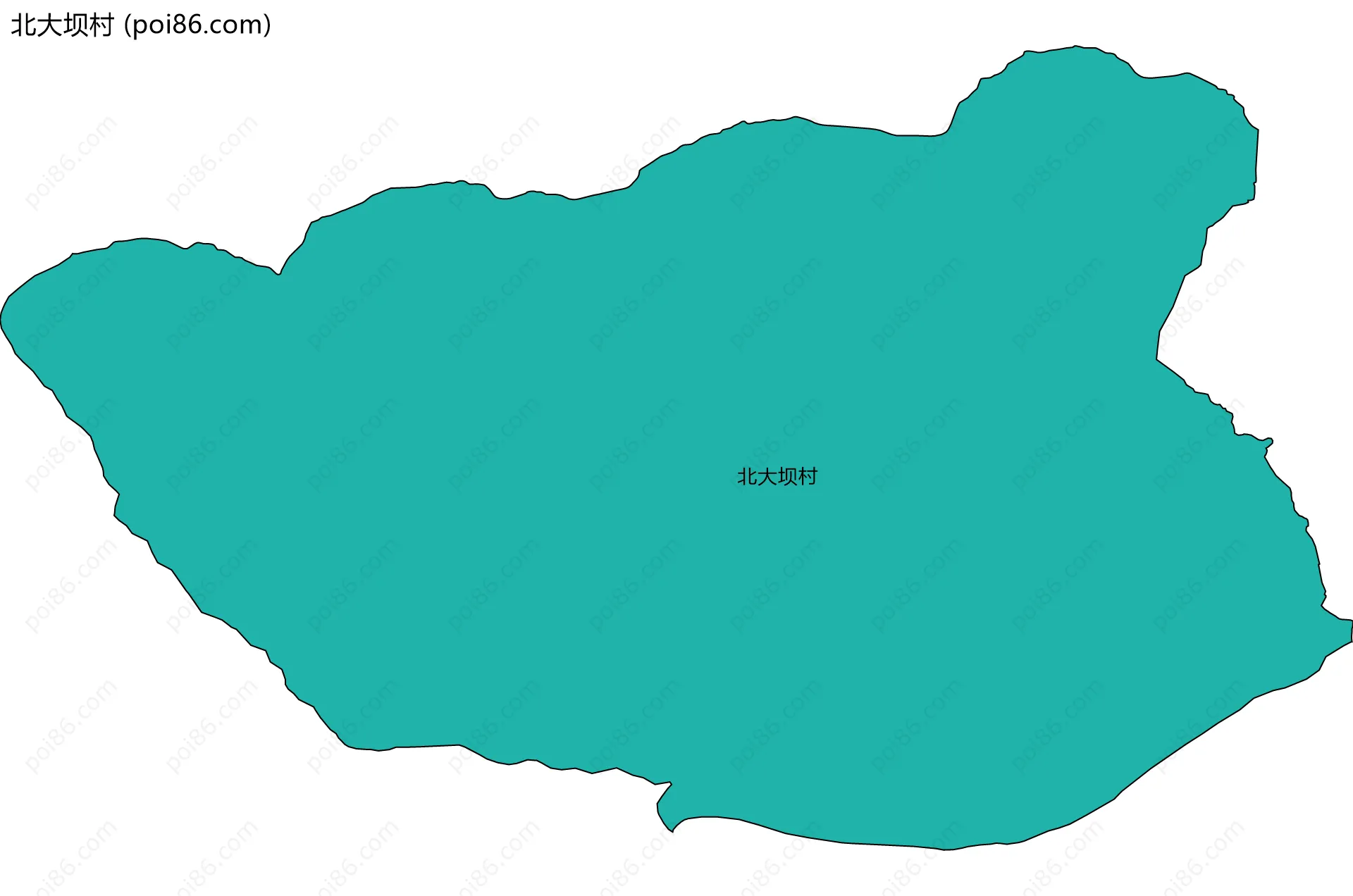 北大坝村边界地图
