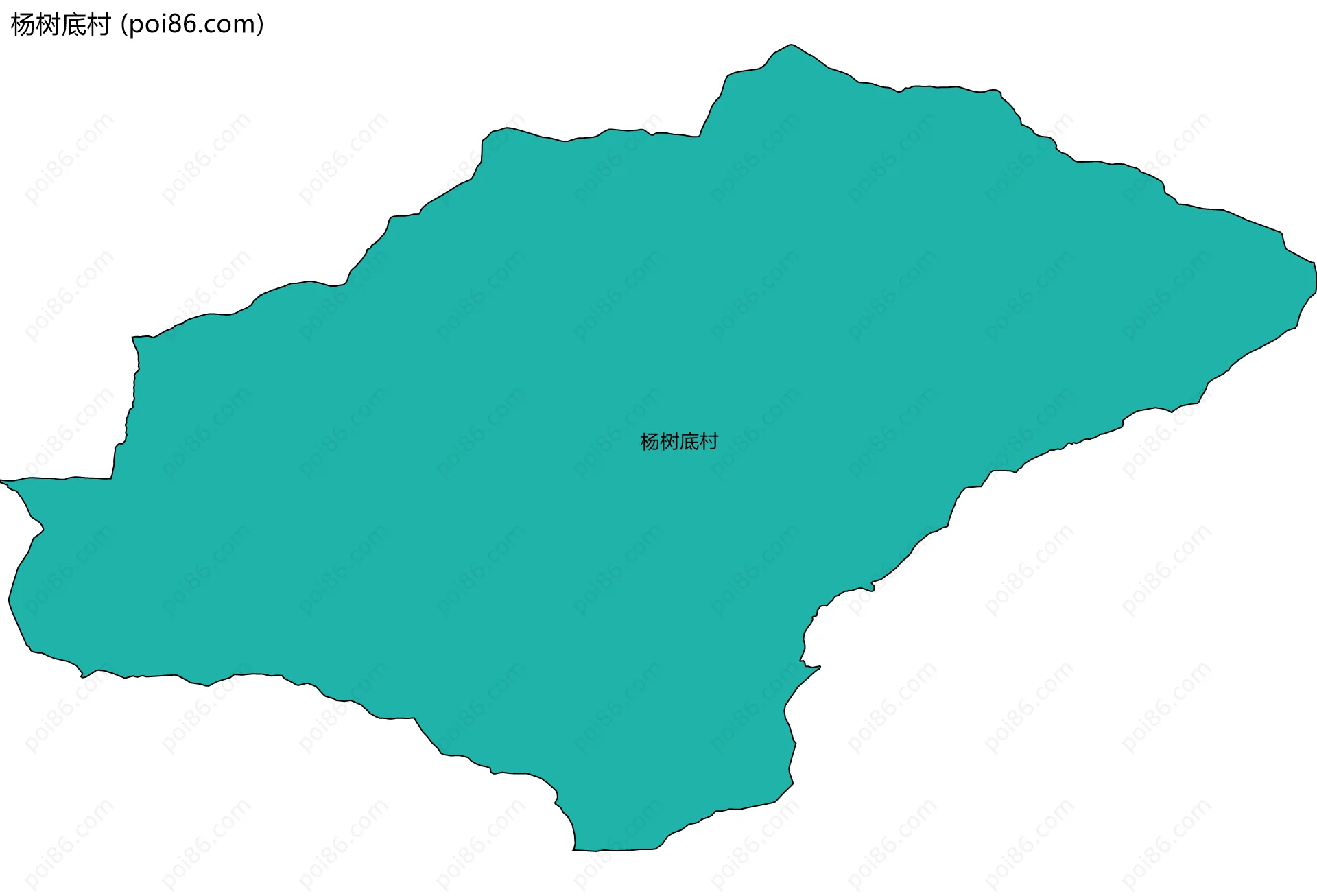 杨树底村边界地图