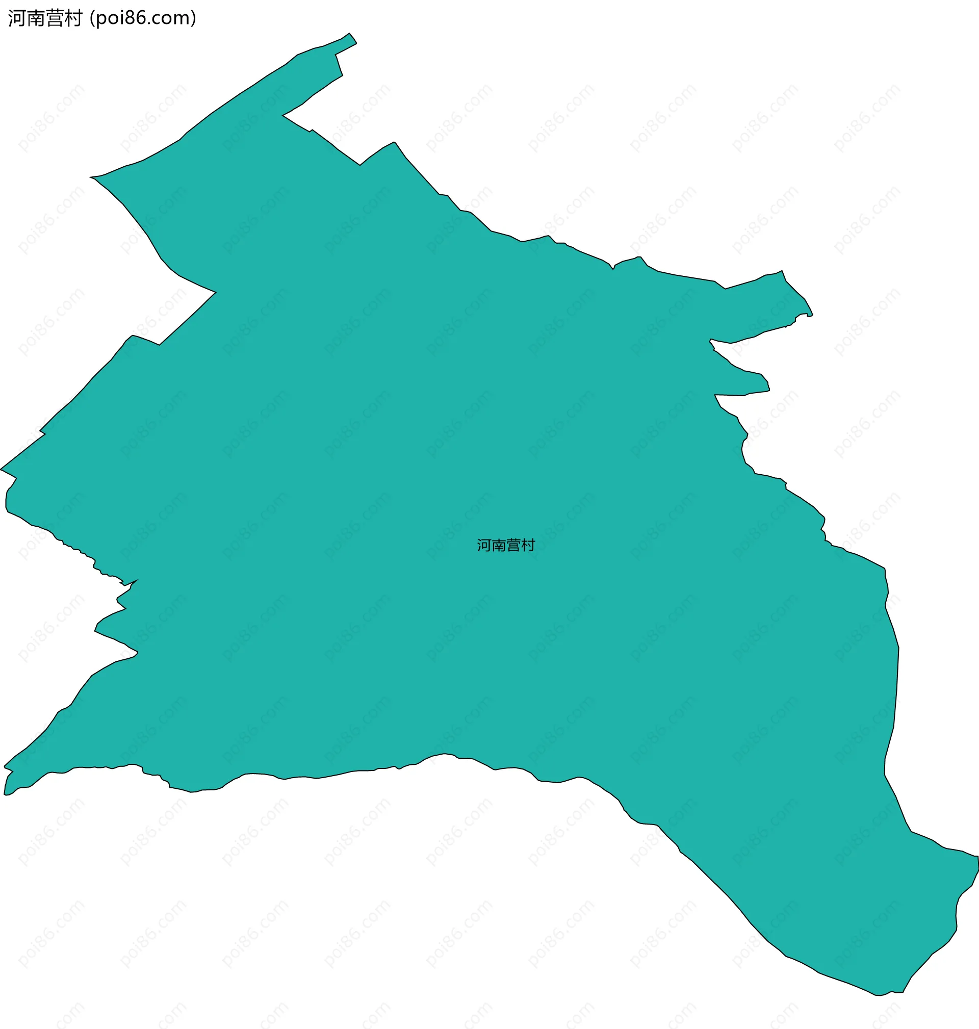 河南营村边界地图