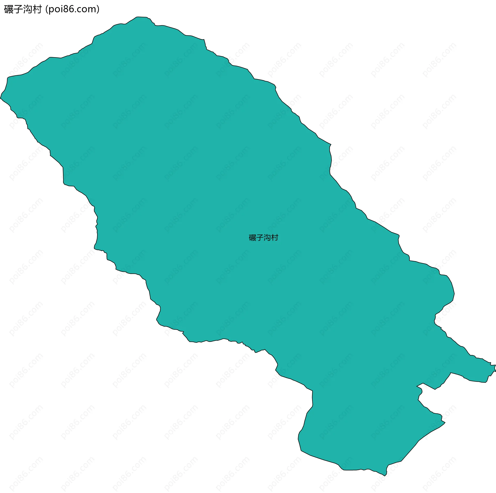 碾子沟村边界地图