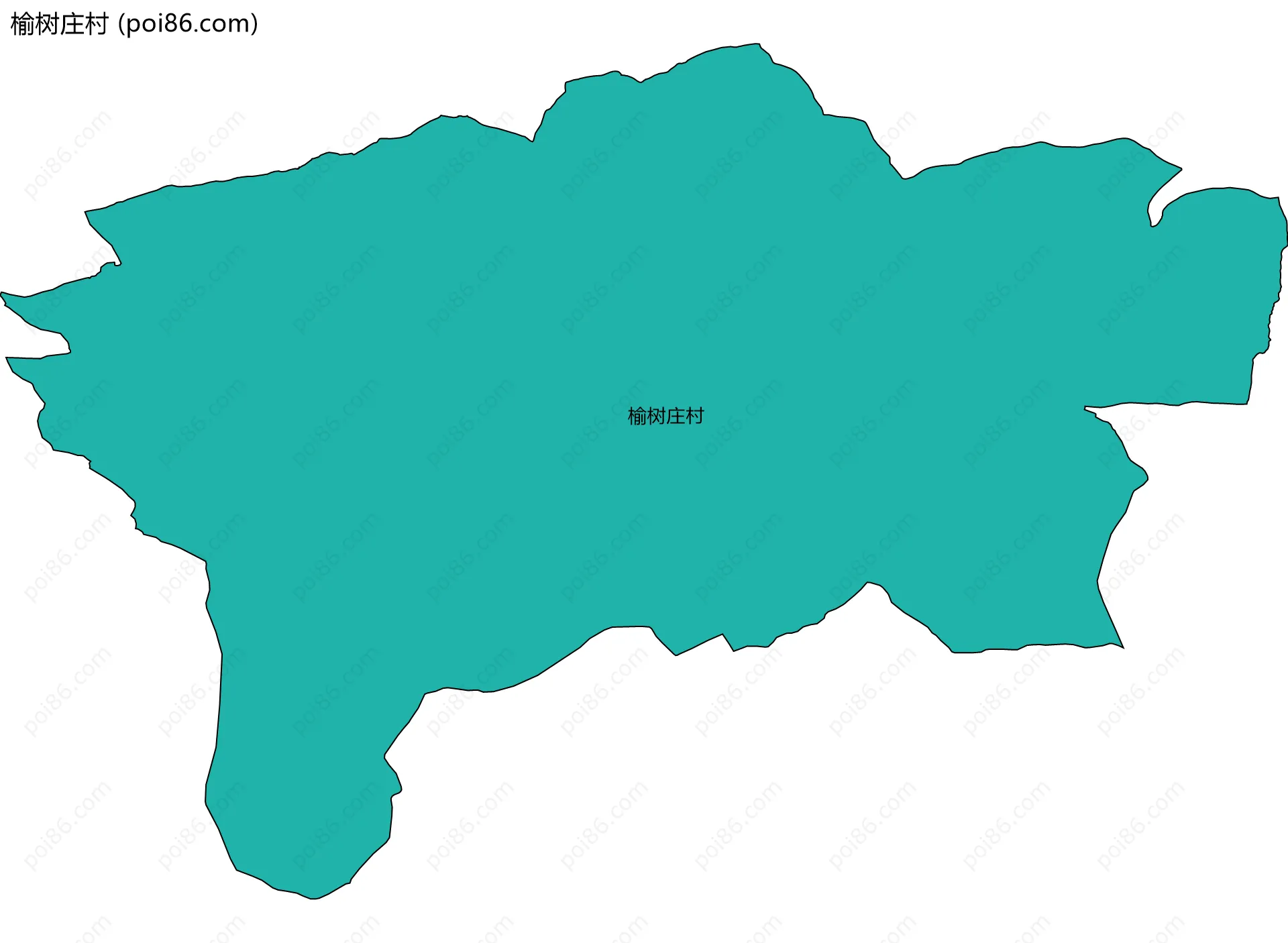 榆树庄村边界地图