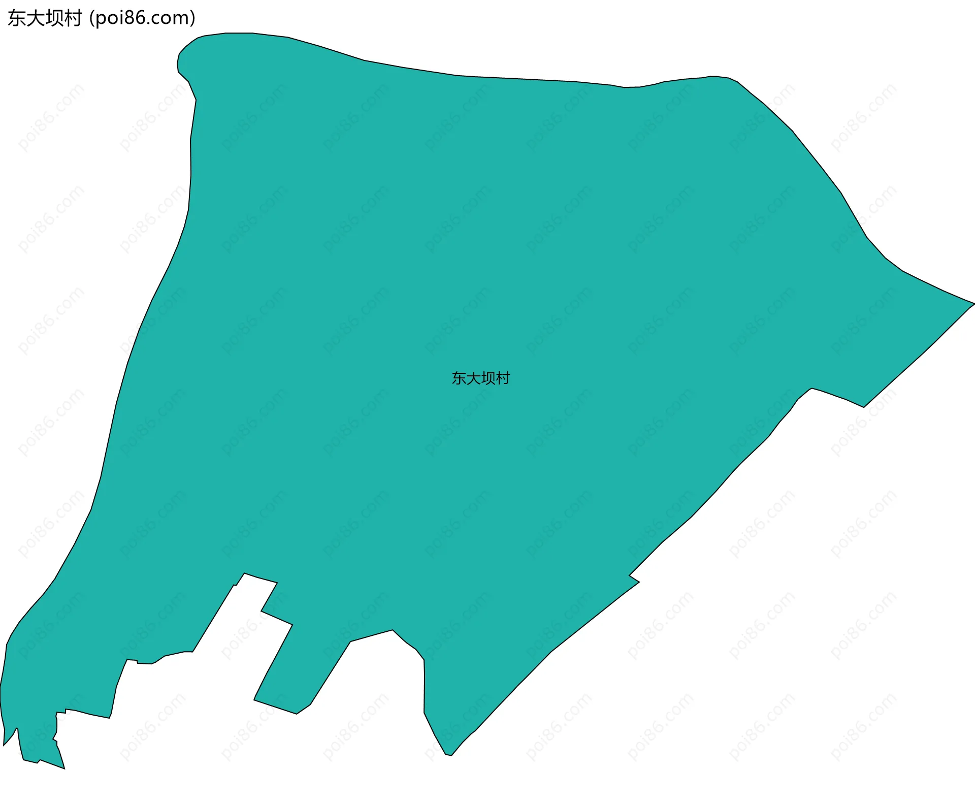 东大坝村边界地图