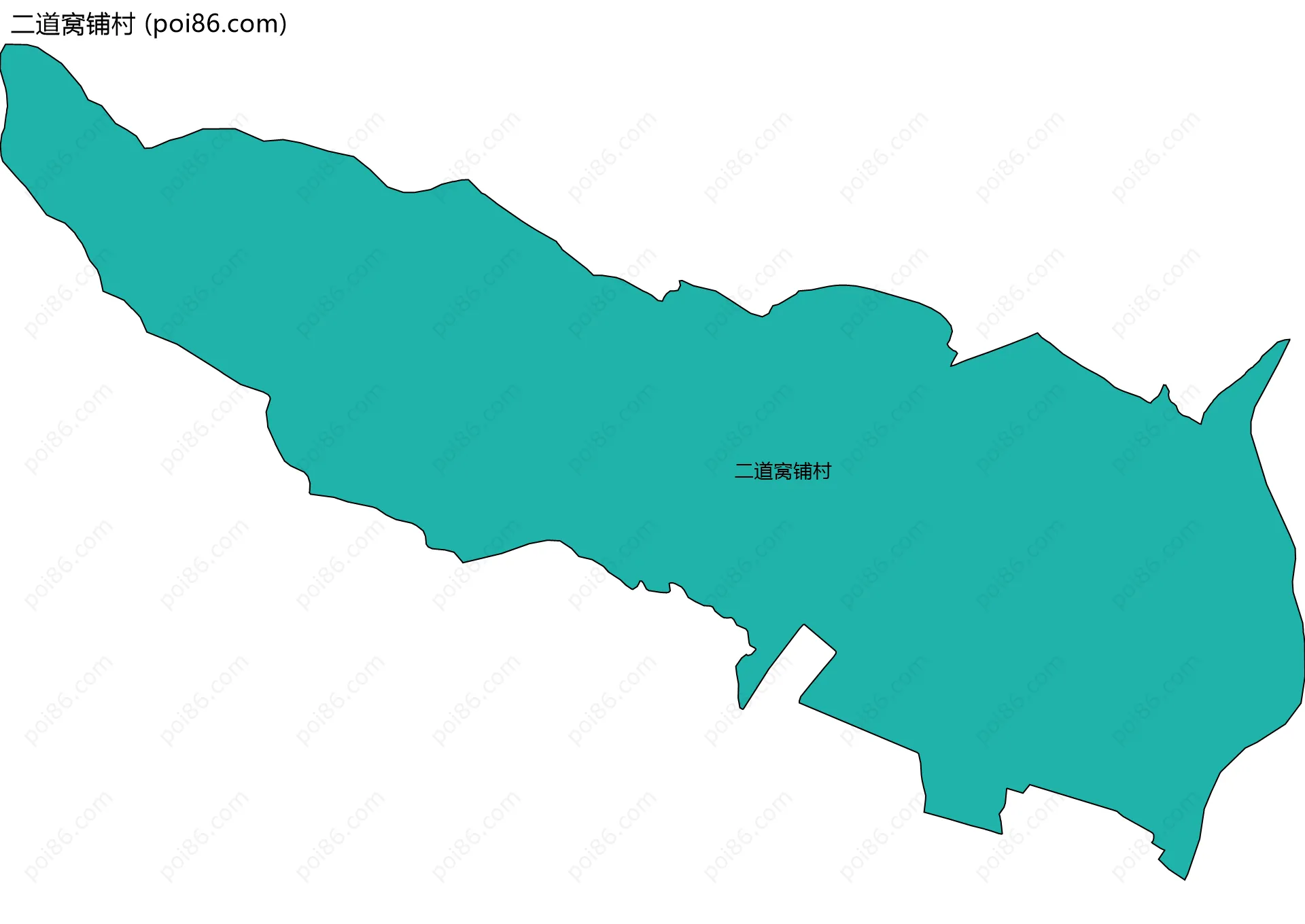 二道窝铺村边界地图