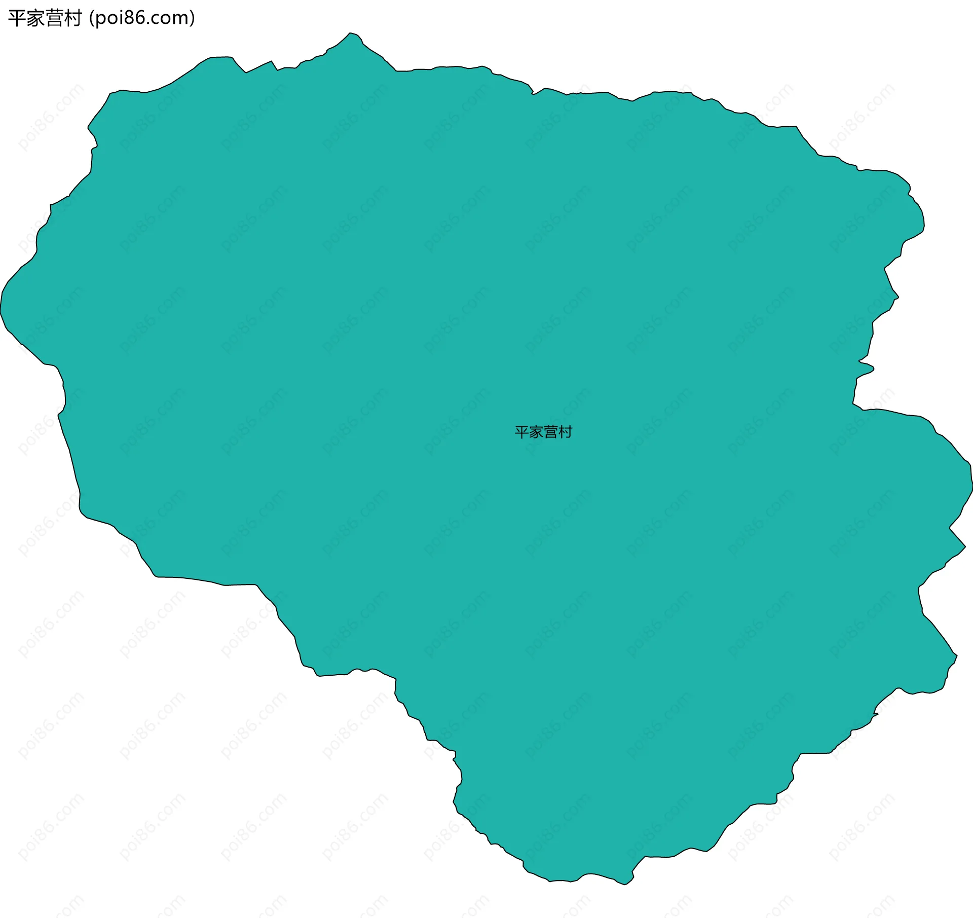 平家营村边界地图