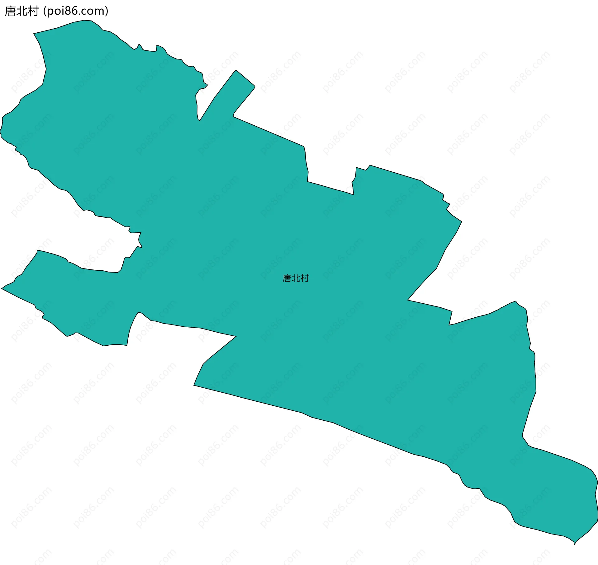 唐北村边界地图