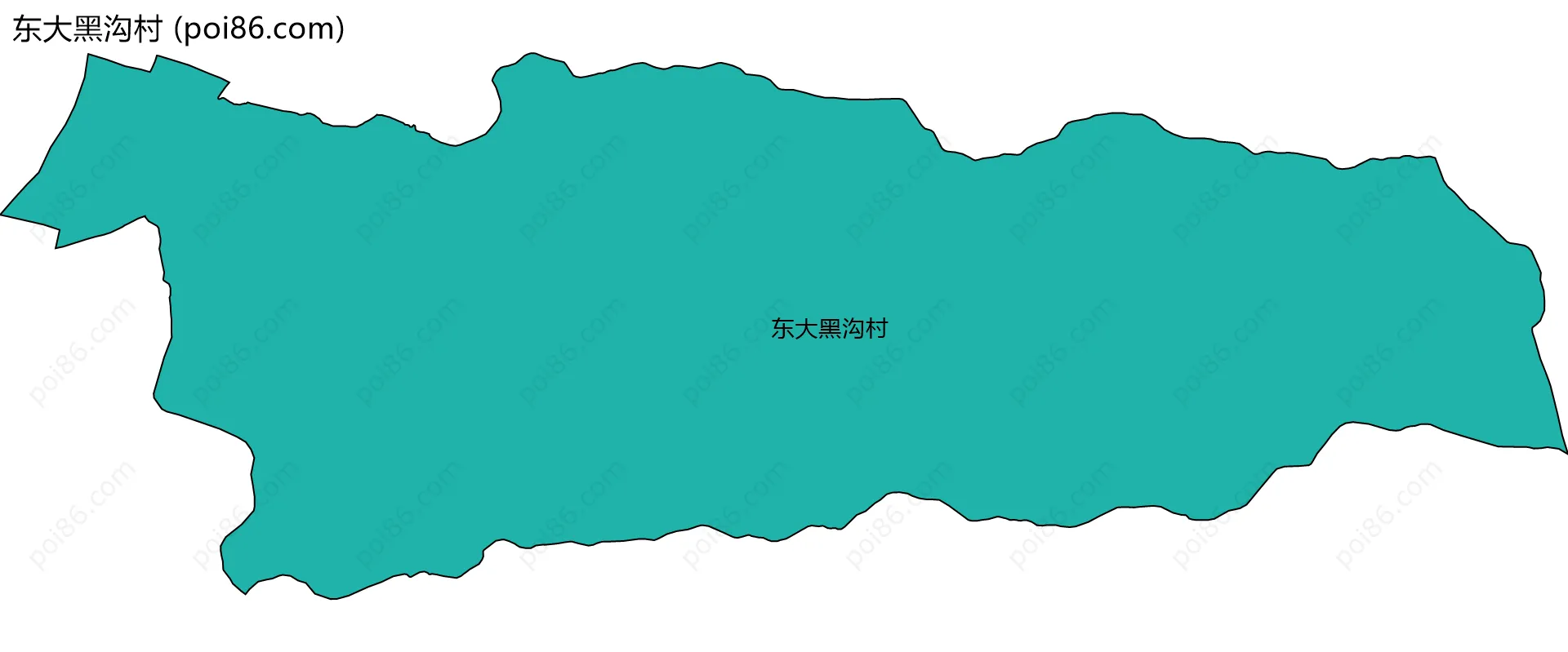 东大黑沟村边界地图