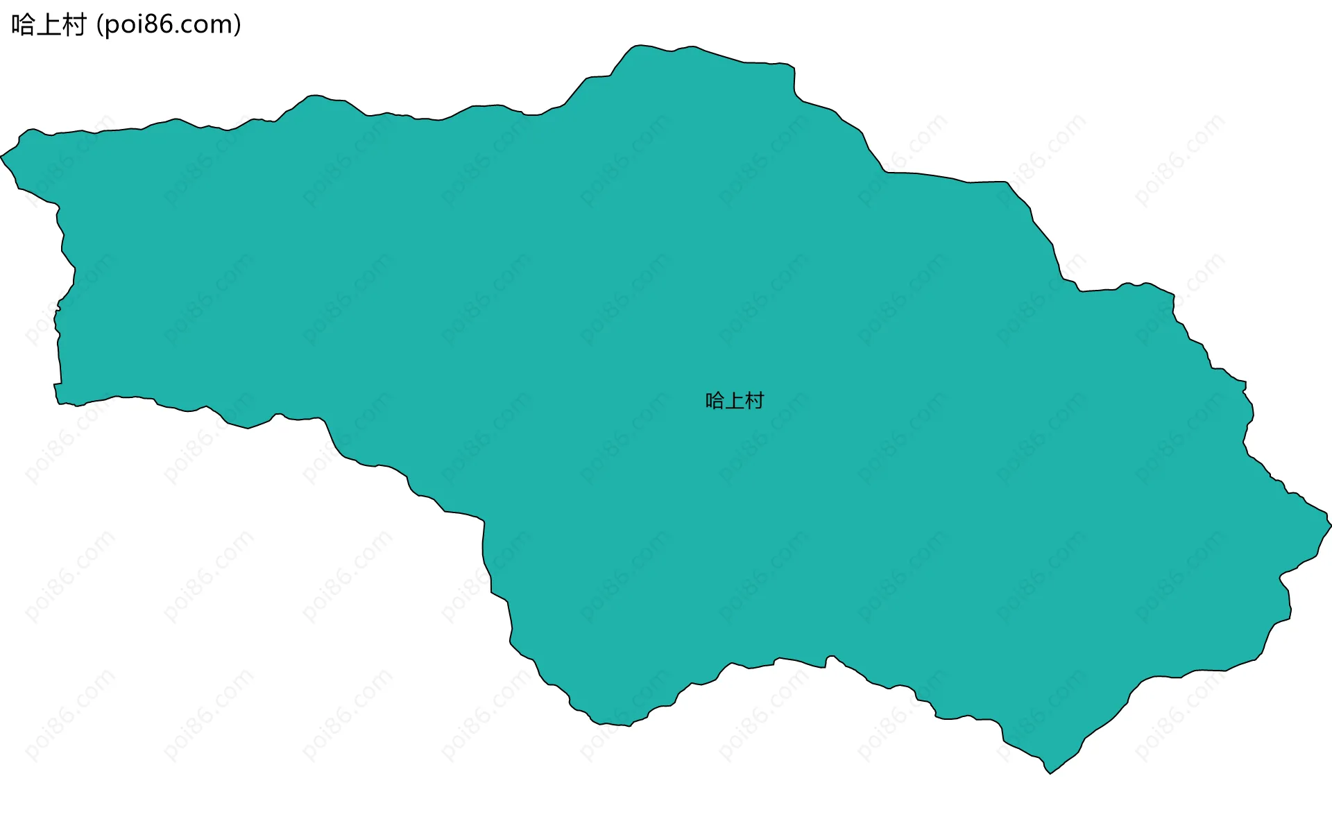 哈上村边界地图