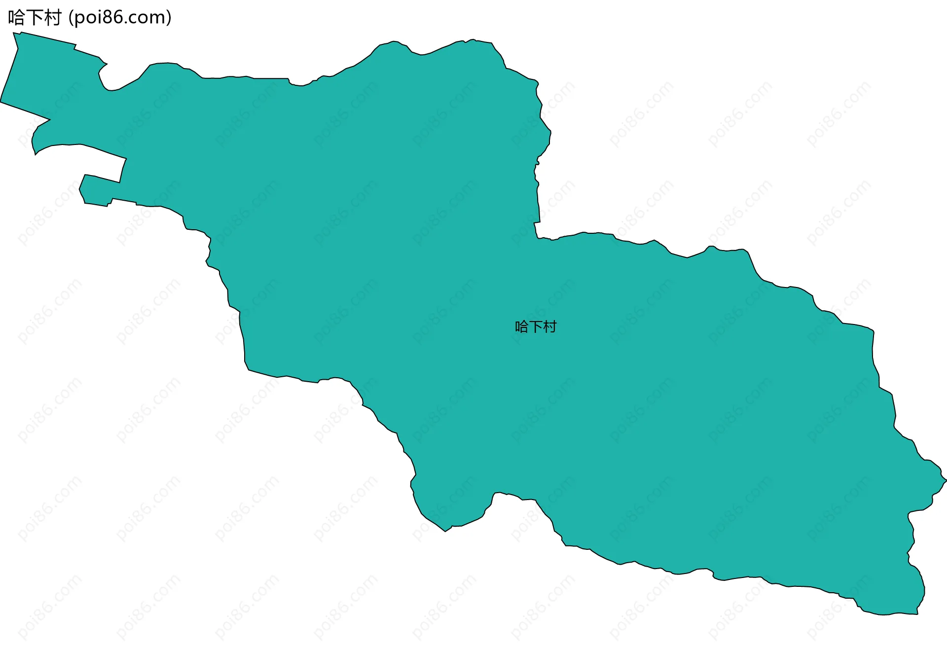 哈下村边界地图