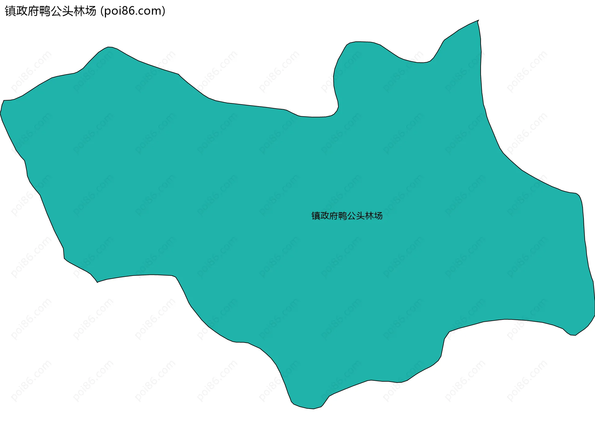 镇政府鸭公头林场边界地图