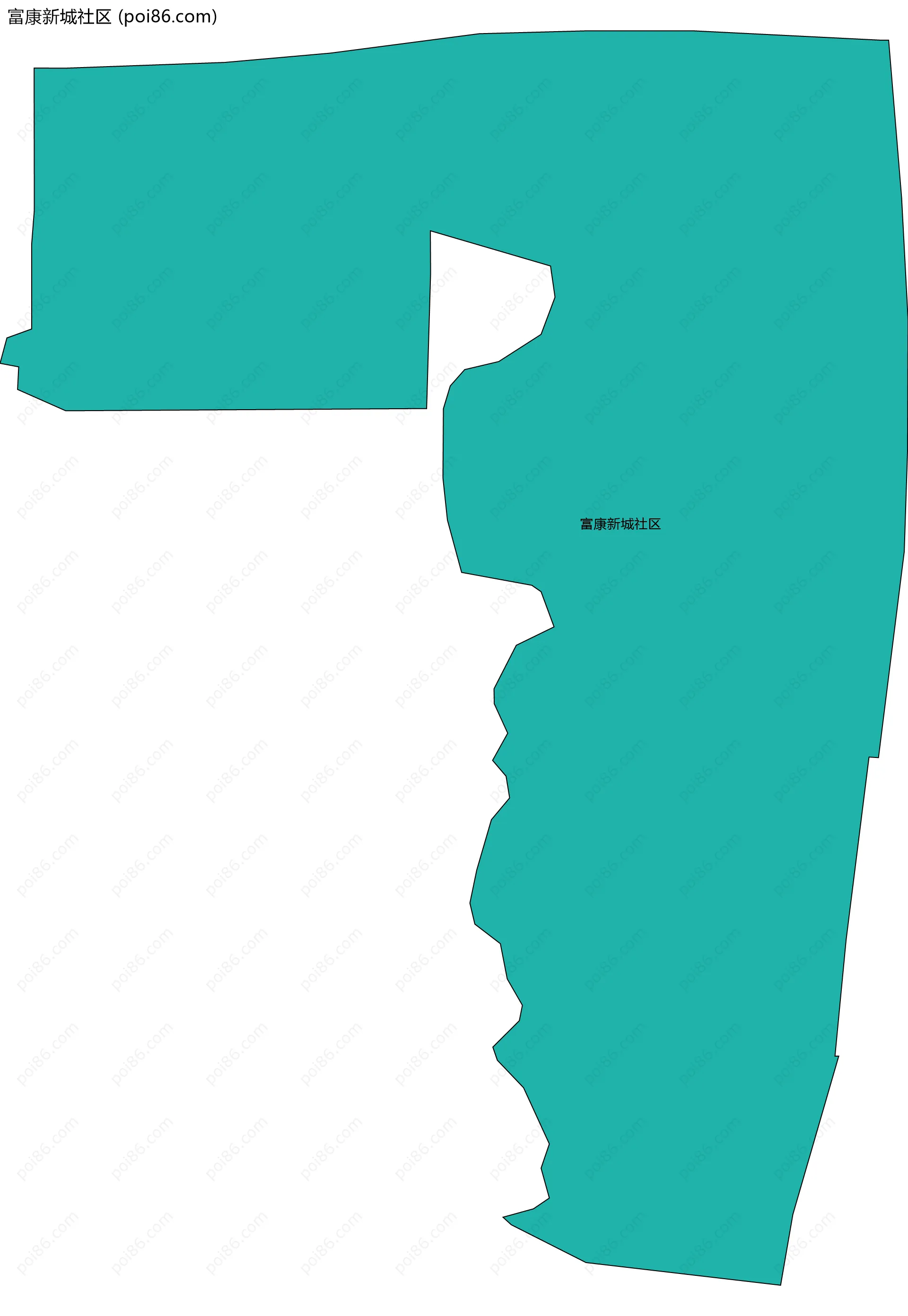富康新城社区边界地图