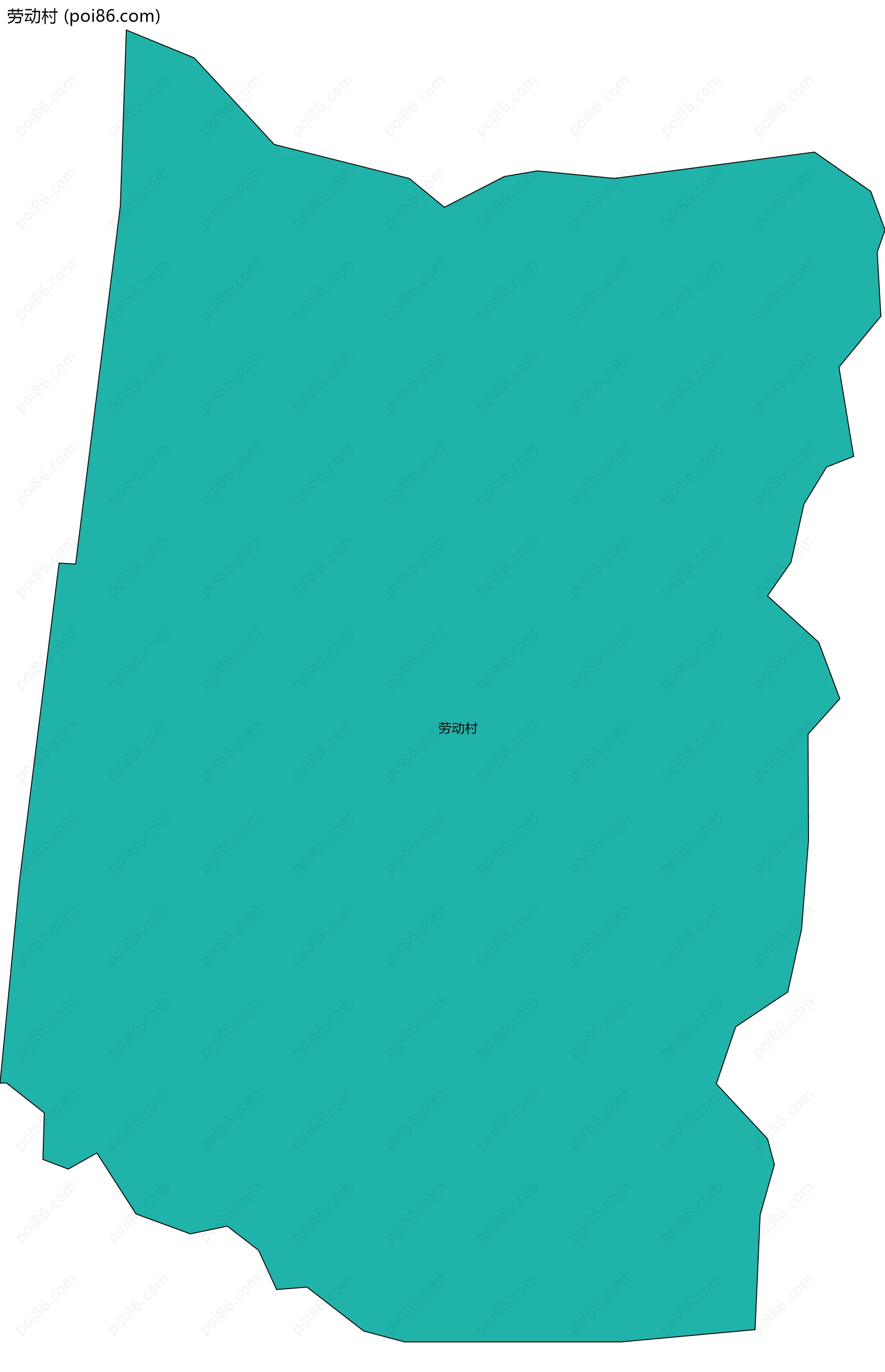 劳动村边界地图