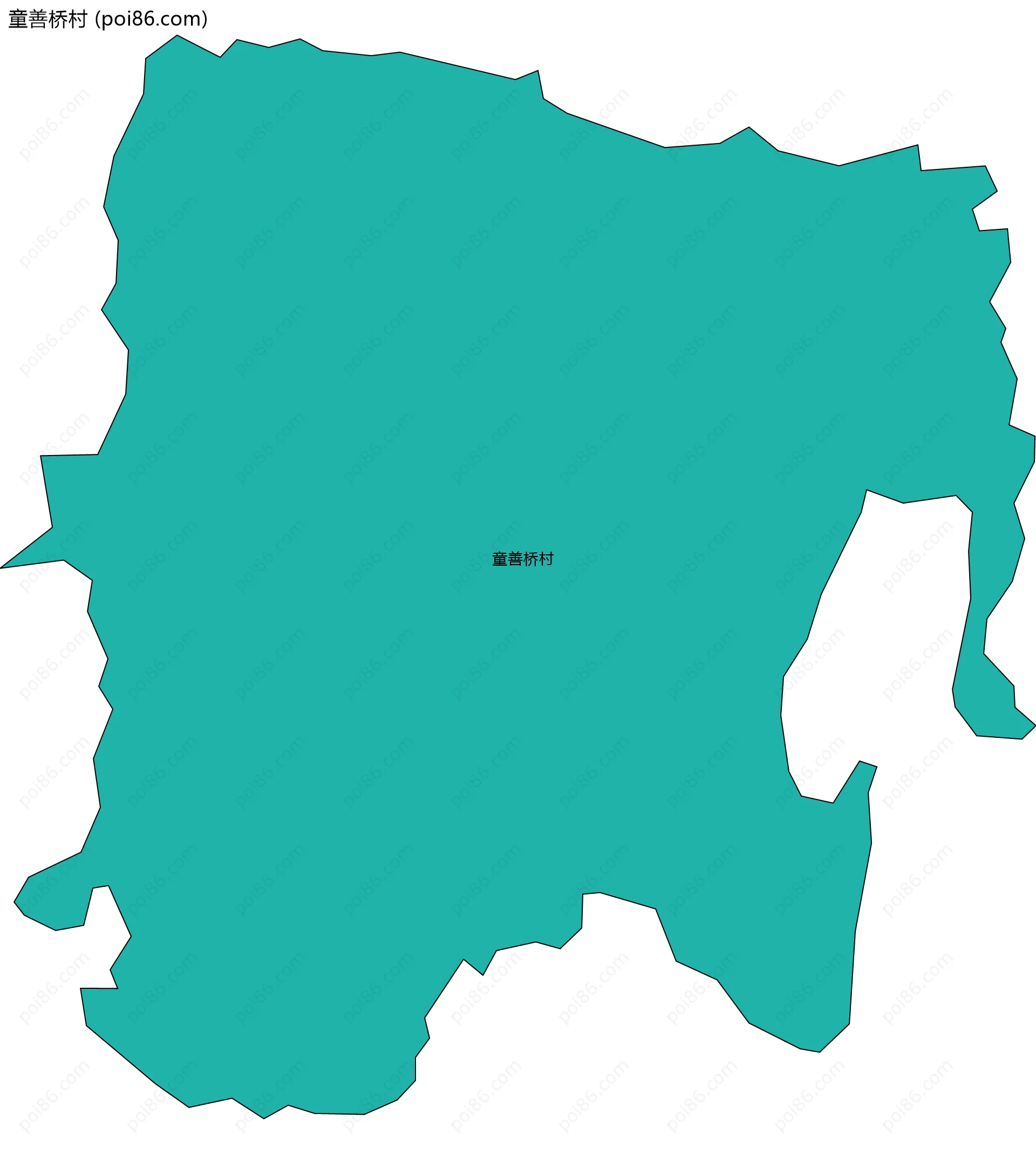 童善桥村边界地图