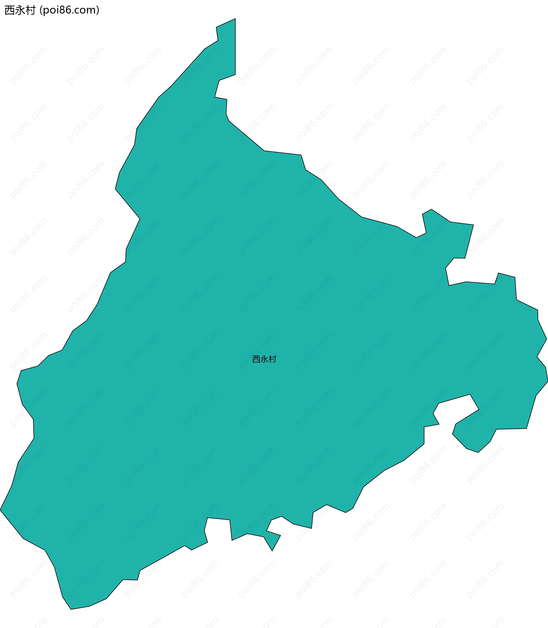 西永村边界地图